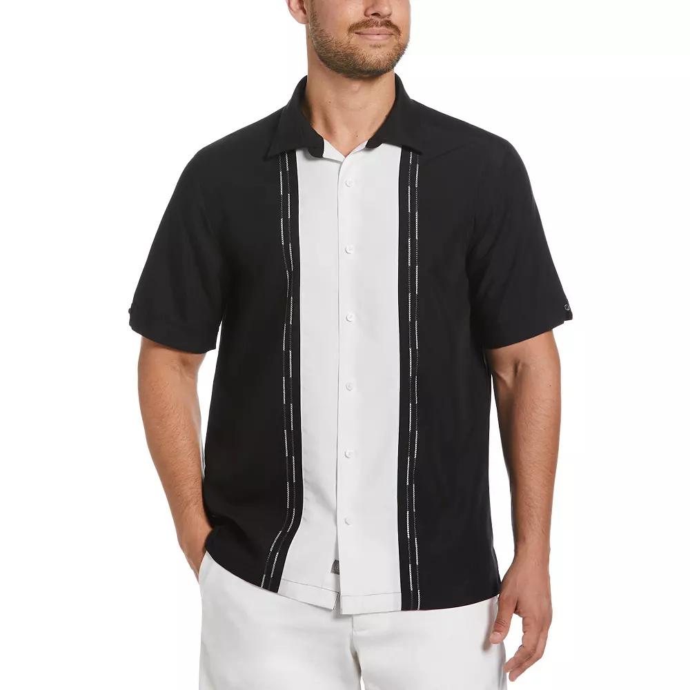 Men's Cubavera Colorblock Embroidered Short Sleeve Button-Down Shirt,  Product Image