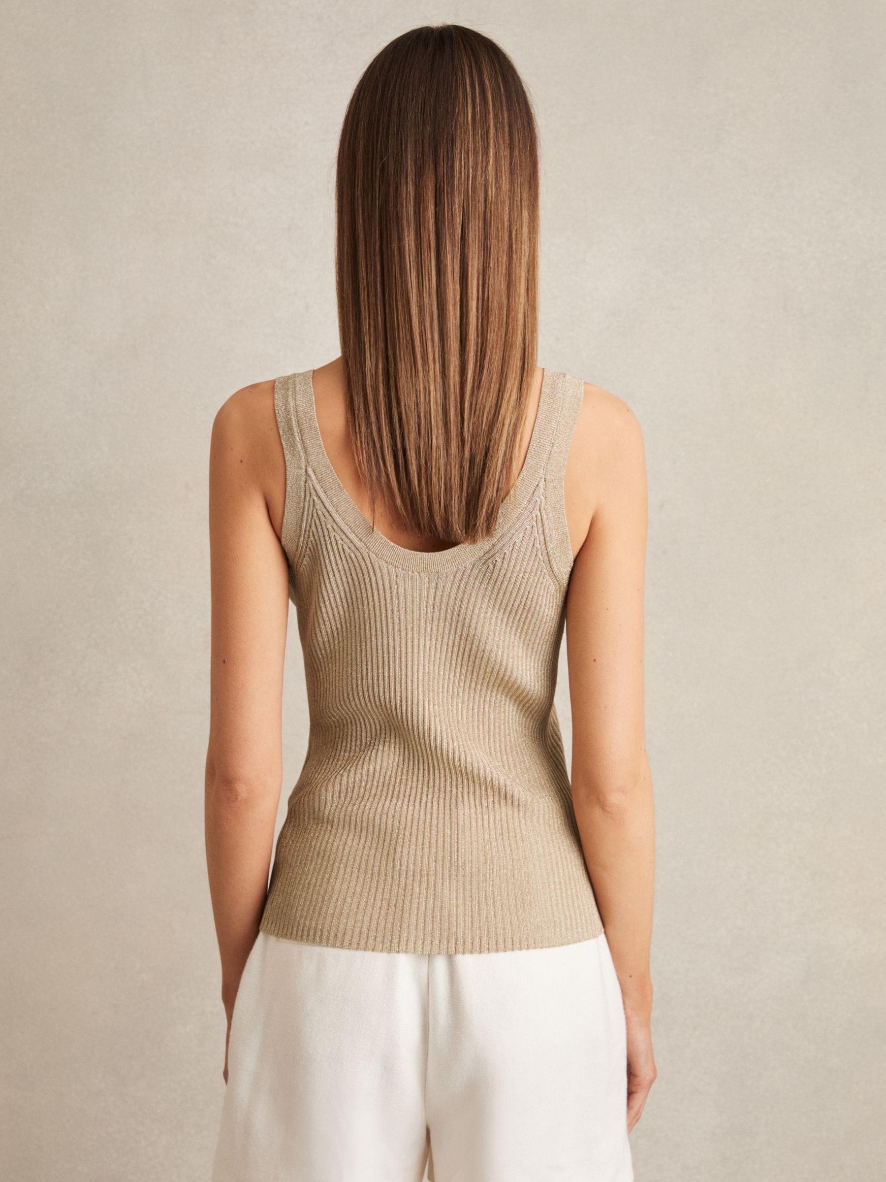 Metallic Vest Top in Gold Product Image