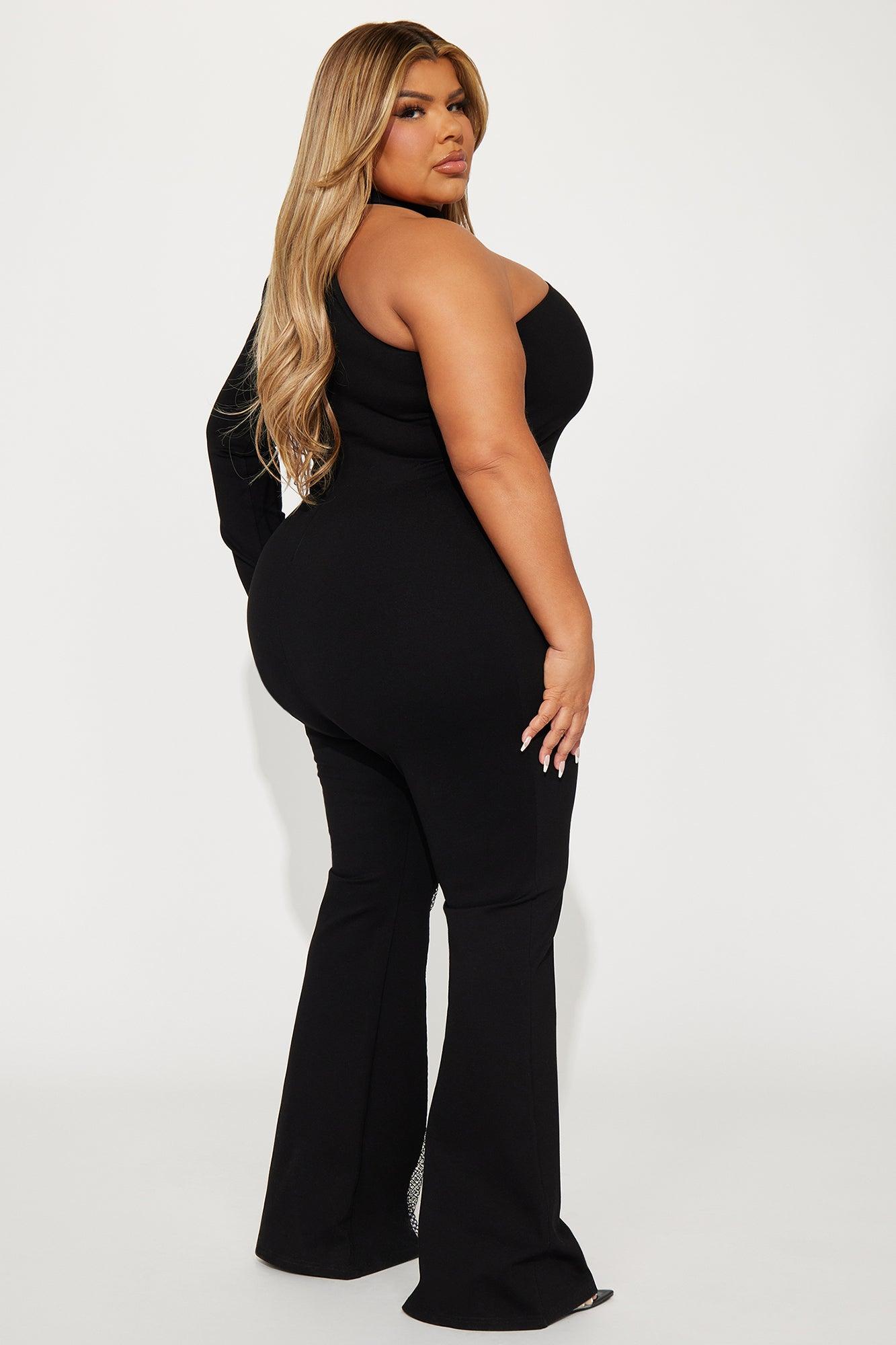 See Me Shine Embellished Jumpsuit - Black Product Image