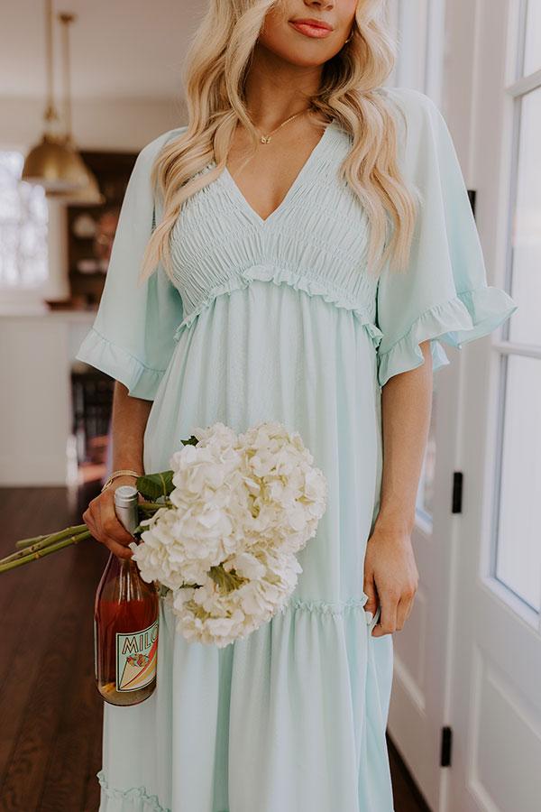 Charming Glance Tiered Maxi Dress in Mint Product Image