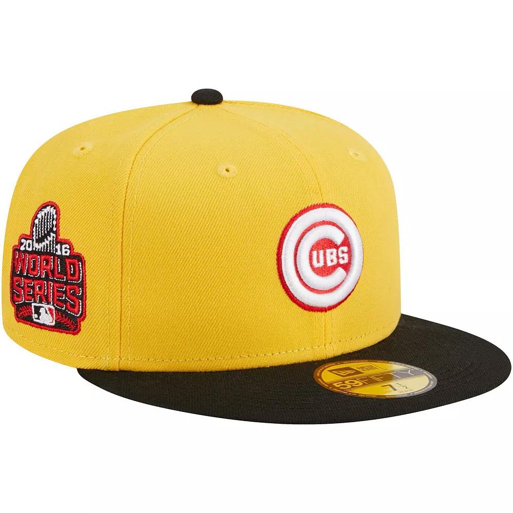 Men's New Era Yellow/Black Chicago Cubs Grilled 59FIFTY Fitted Hat,  Product Image