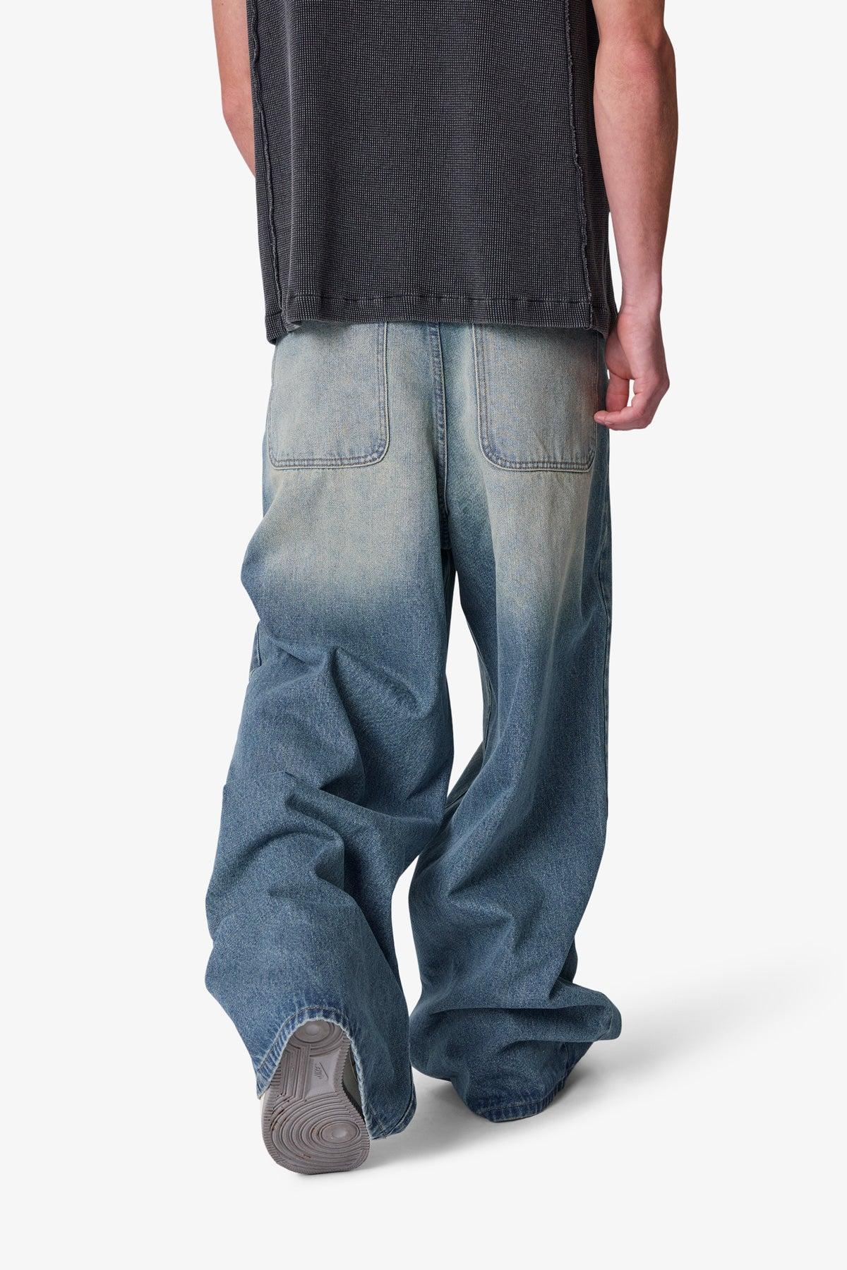 Baggy Washed Rave Denim - Medium Blue Product Image