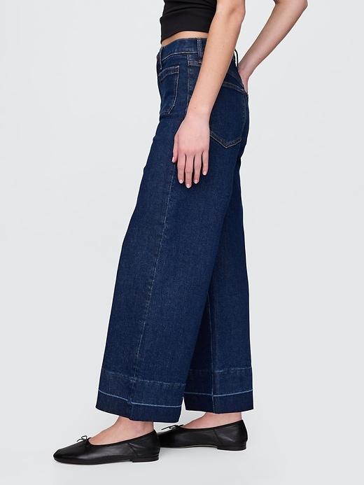 High Rise Stride Wide-Leg Ankle Jeans Product Image