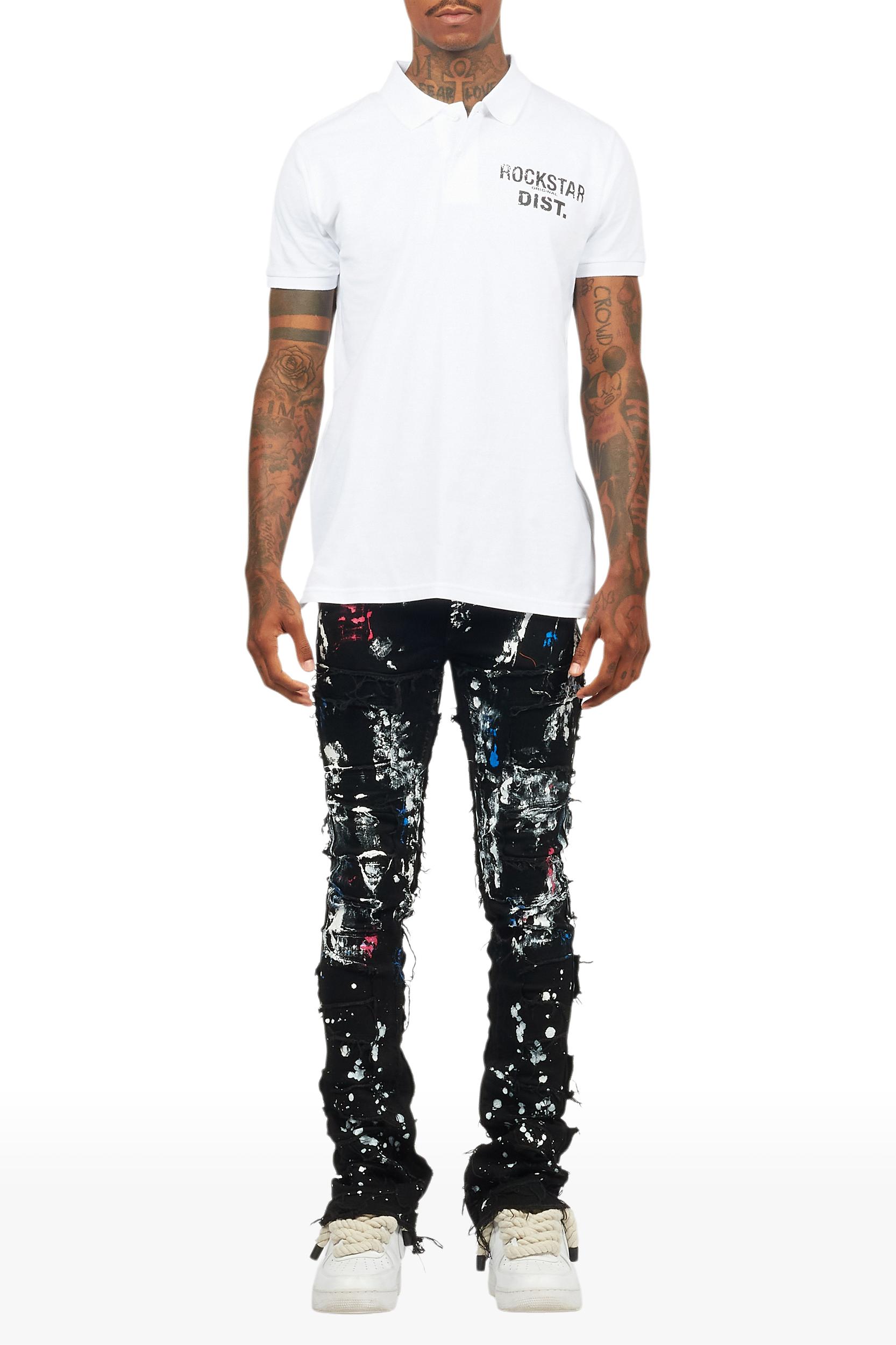 Dallin Black Painter Stacked Flare Jean Male Product Image