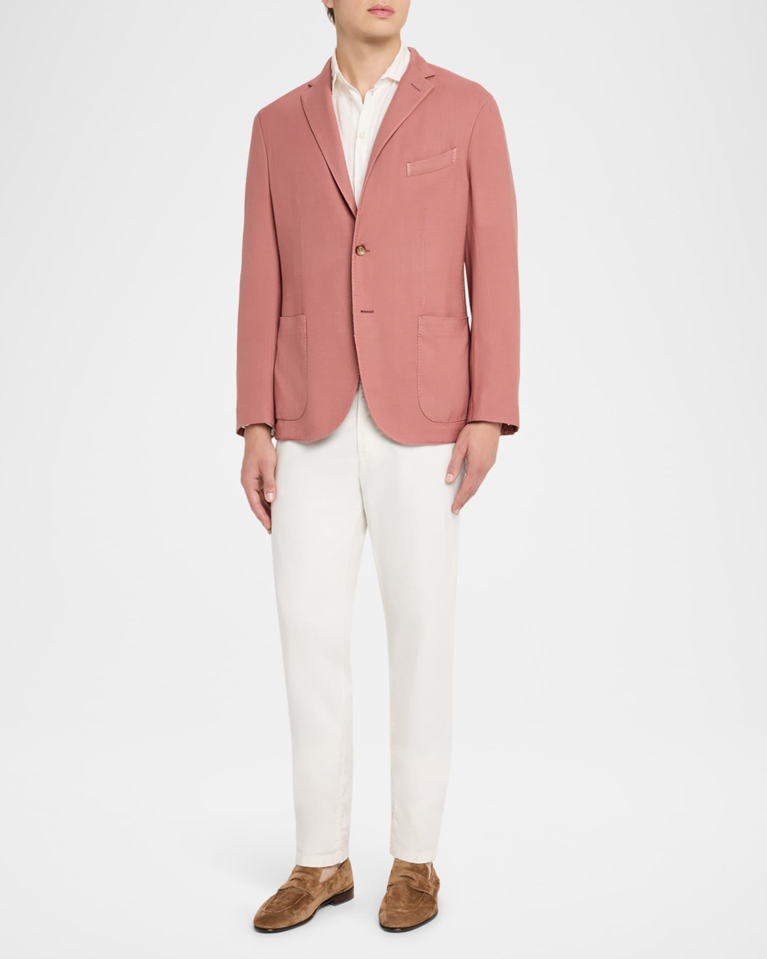 Men's Wool Hopsack Jersey Single-Breasted Sport Coat Product Image