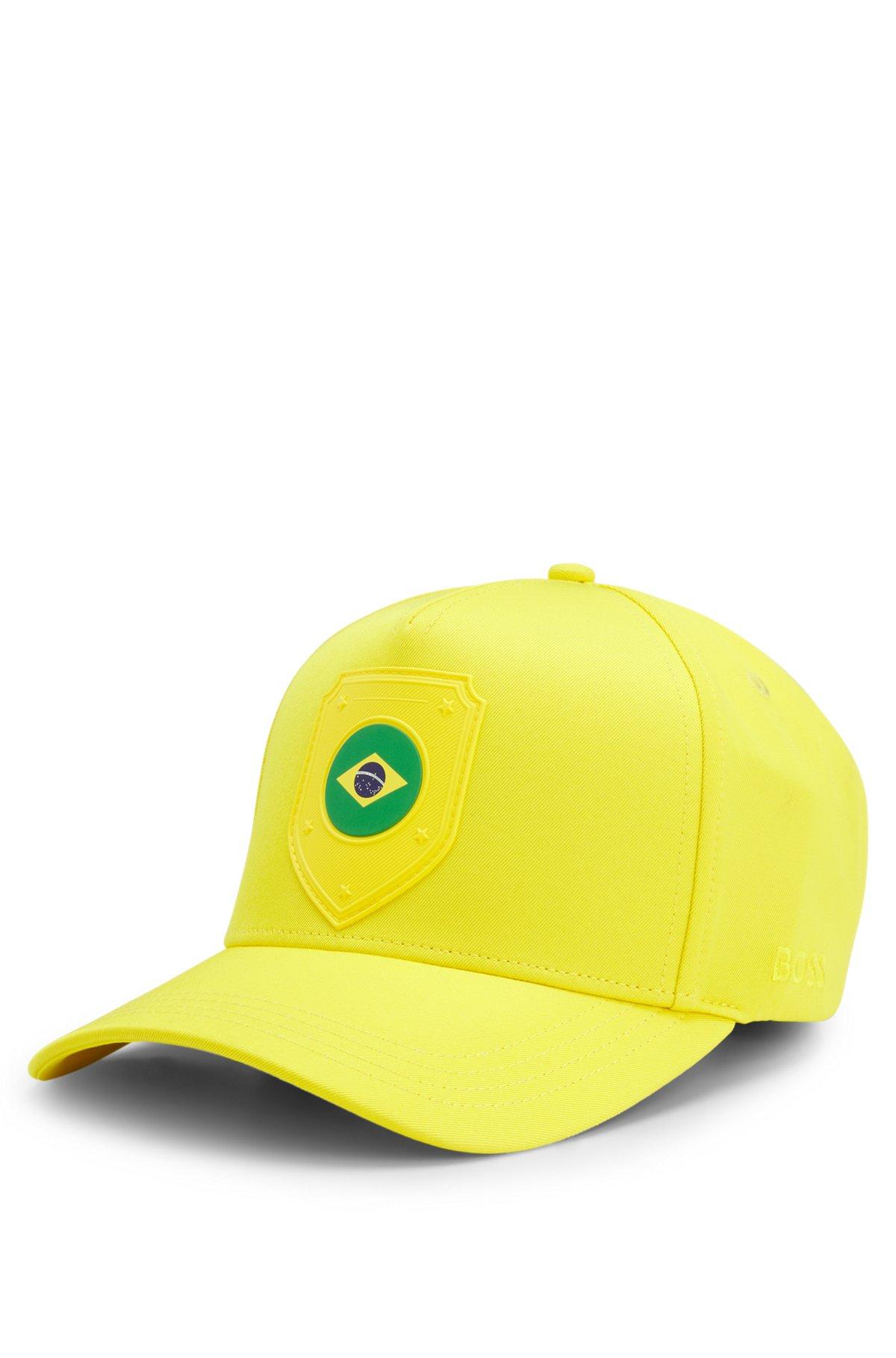 Logo cap in lustrous twill with country-flag badge Product Image