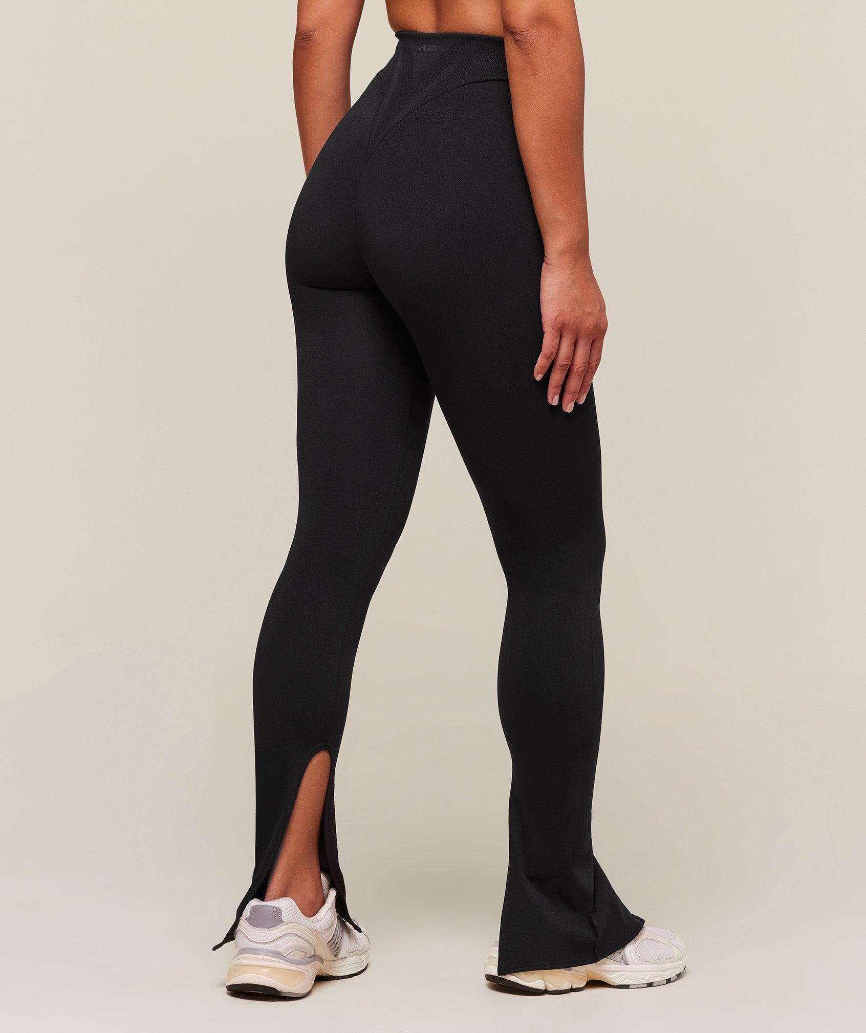 Gymshark everywear Warp Knit Flare Leggings - Black Female Product Image