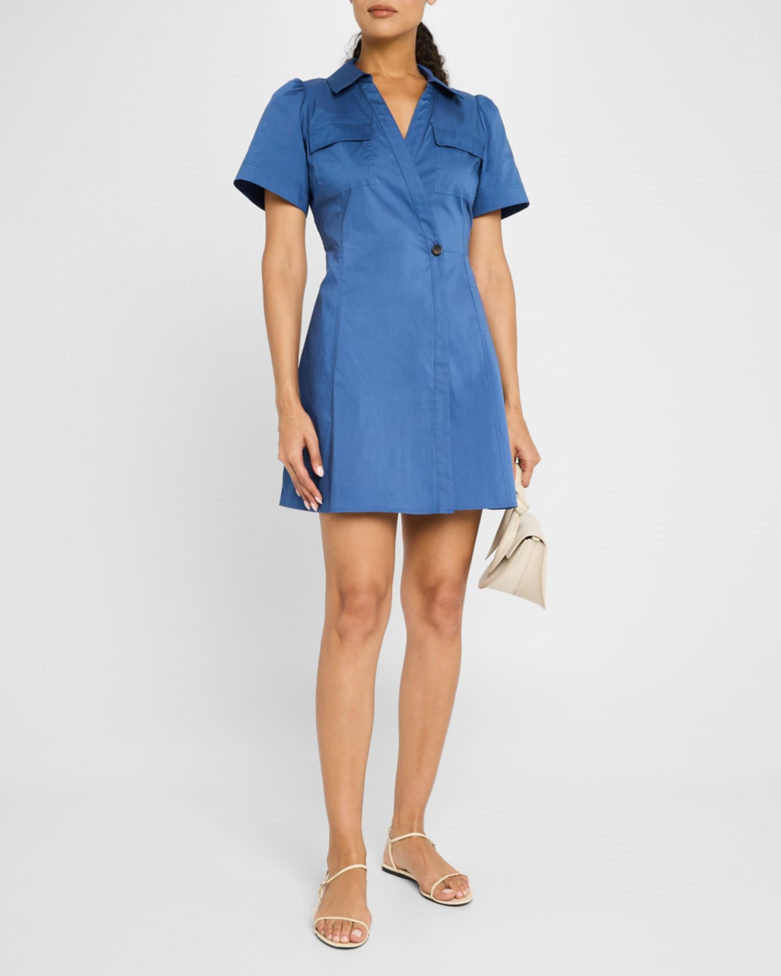 Cooper Flutter-Sleeve Mini Wrap Dress Product Image