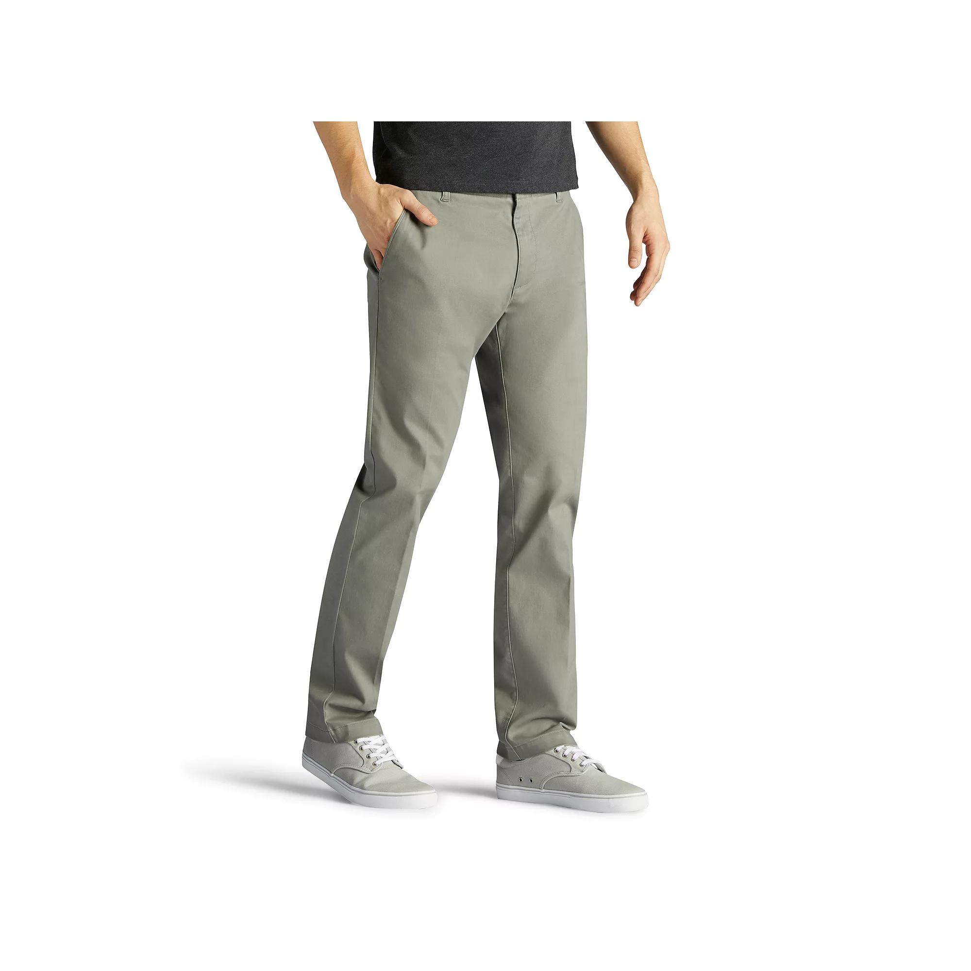 Mens Lee Performance Series Extreme Comfort Khaki Slim-Fit Flat-Front Pants Grey Product Image