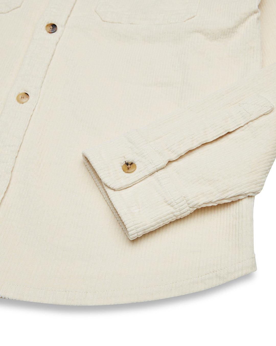 Vacay Cord Shirt - Dirty White Product Image