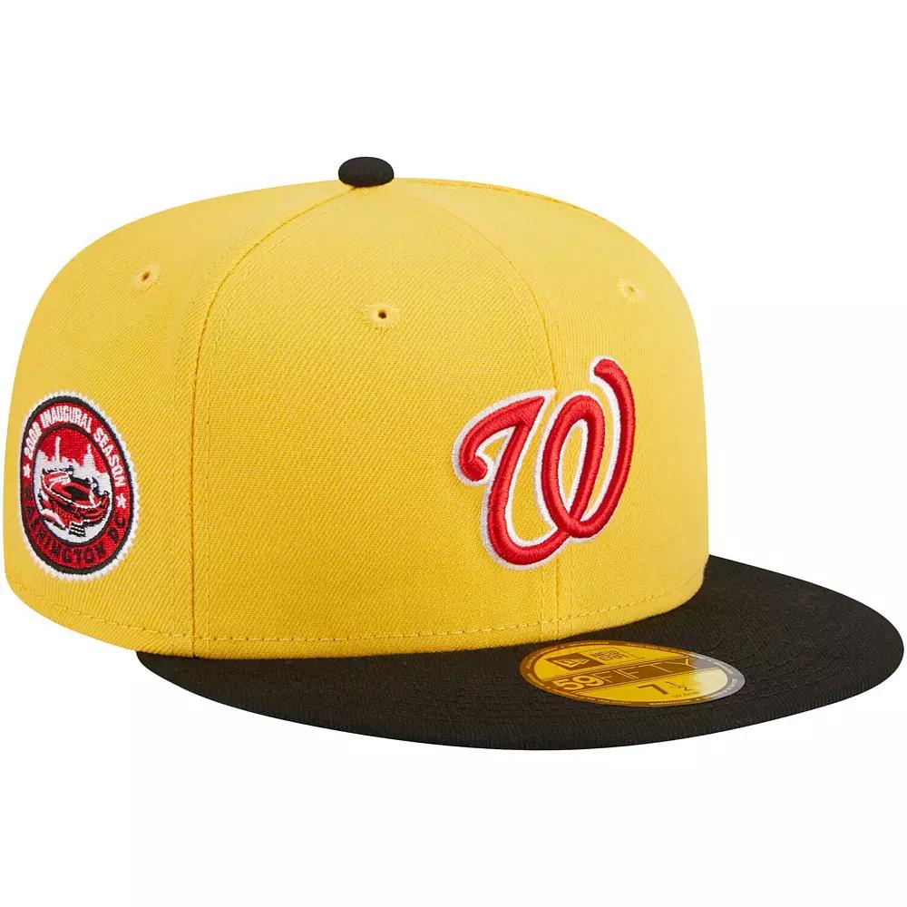 Men's New Era Yellow/Black Washington Nationals Grilled 59FIFTY Fitted Hat, Size: 7 1/4 Product Image