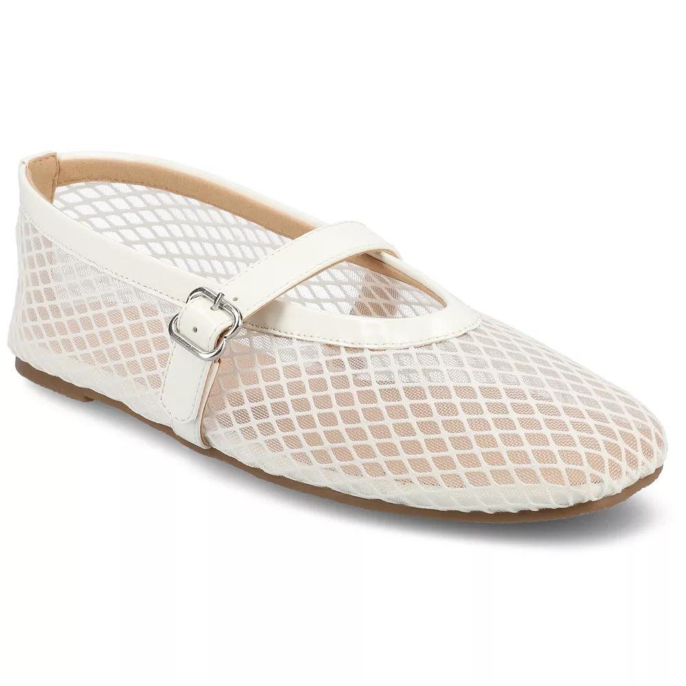 Journee Casha Women's Mesh Slip-On Square Toe Flats,  Product Image