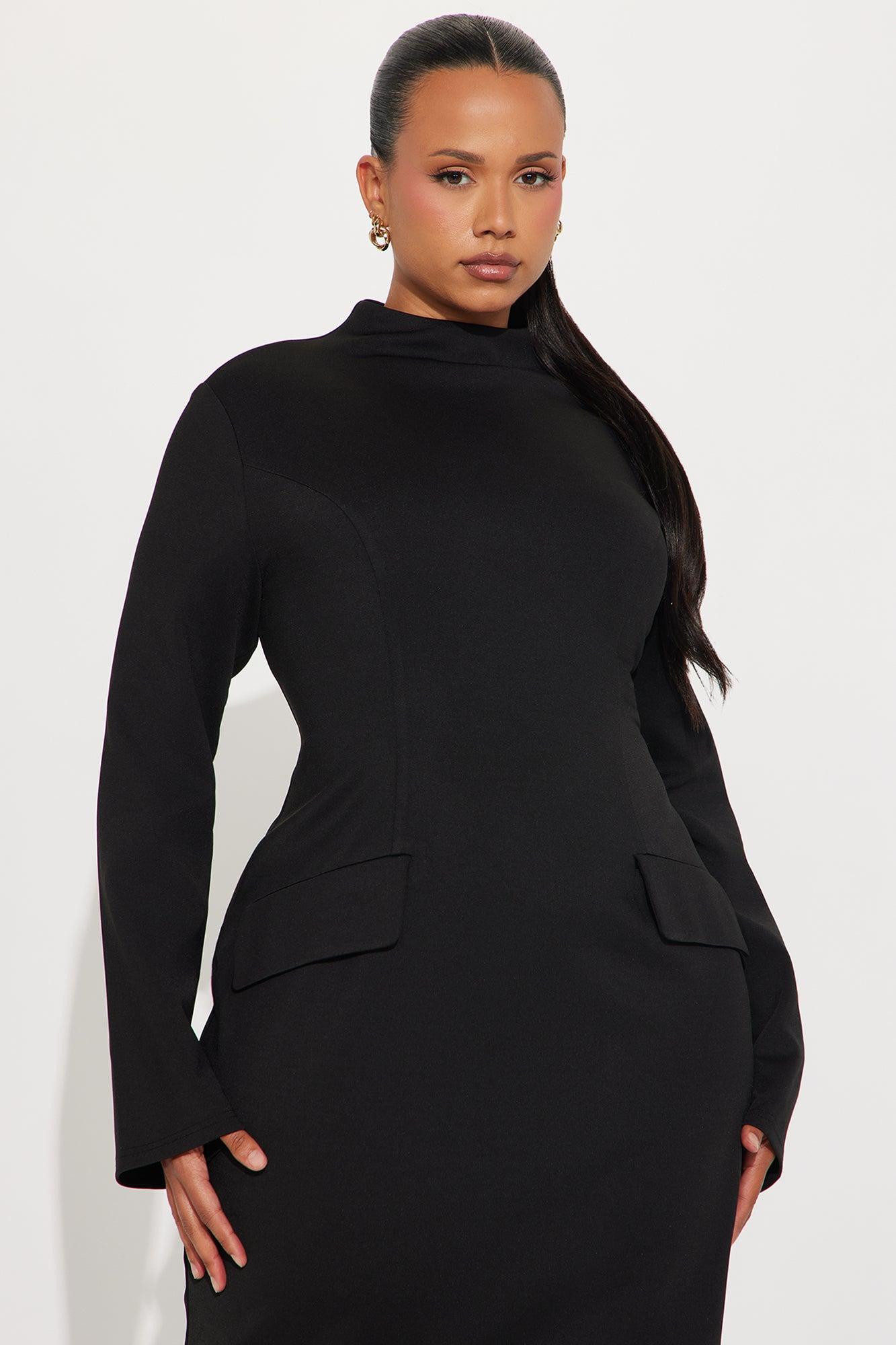 Above Average Ponte Midi Dress - Black Female Product Image