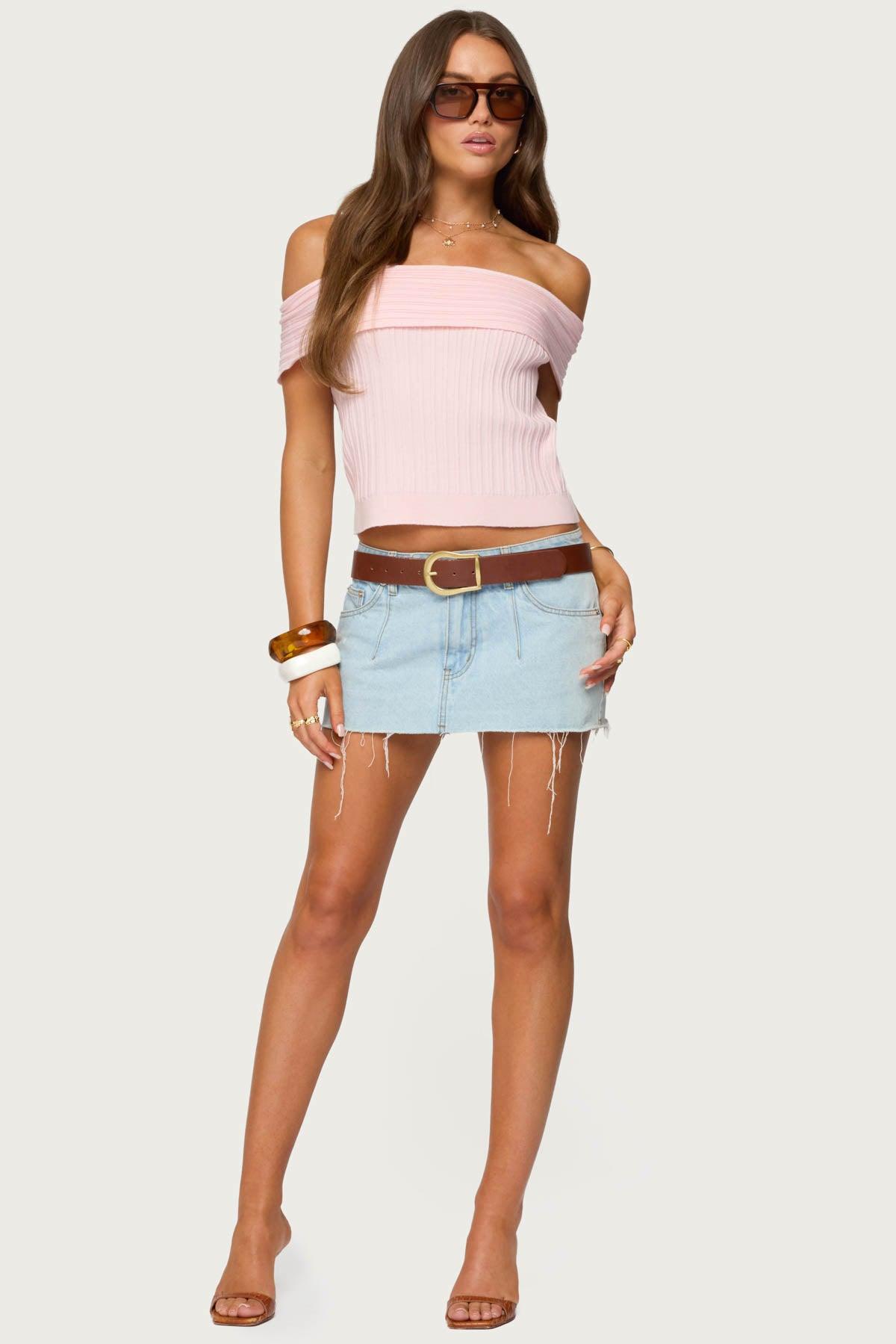 Blythe Ribbed Knit Fold Over Top Product Image