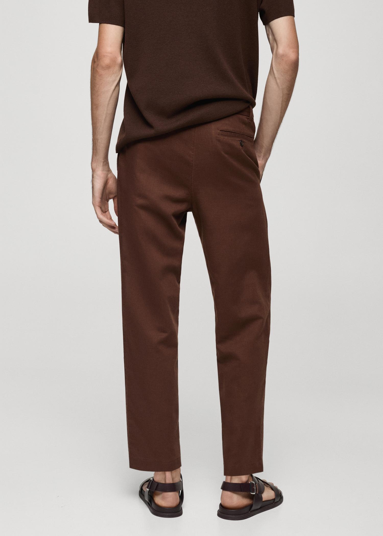 Slim-fit pants with drawstring - Men | MANGO USA Product Image