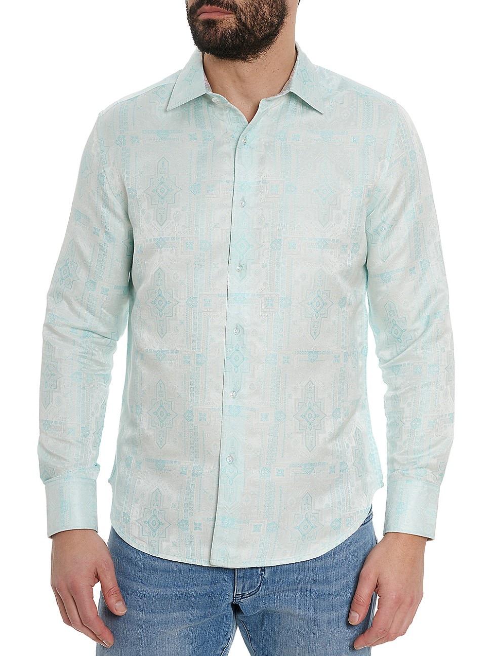 Mens The Timeless Jacquard Cotton-Blend Shirt Product Image