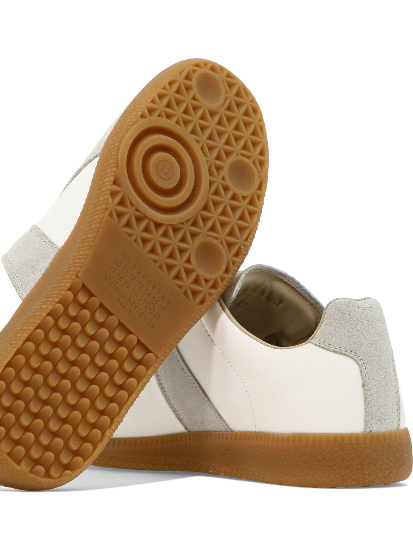 MAISON MARGIELA Replica Leather And Suede Sneakers In White Product Image