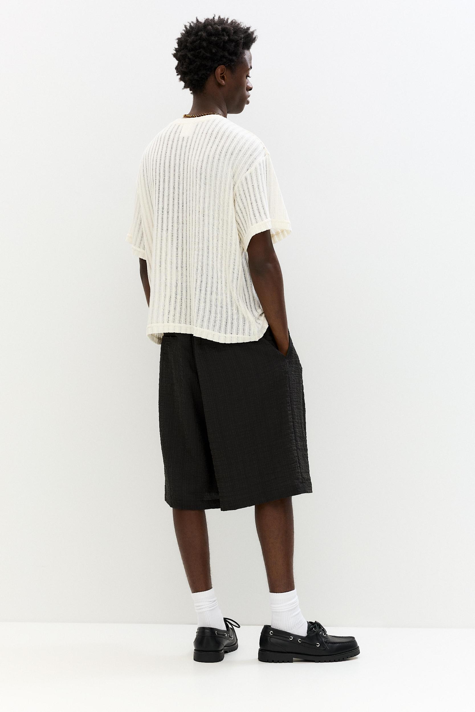 Open knit T-shirt Product Image