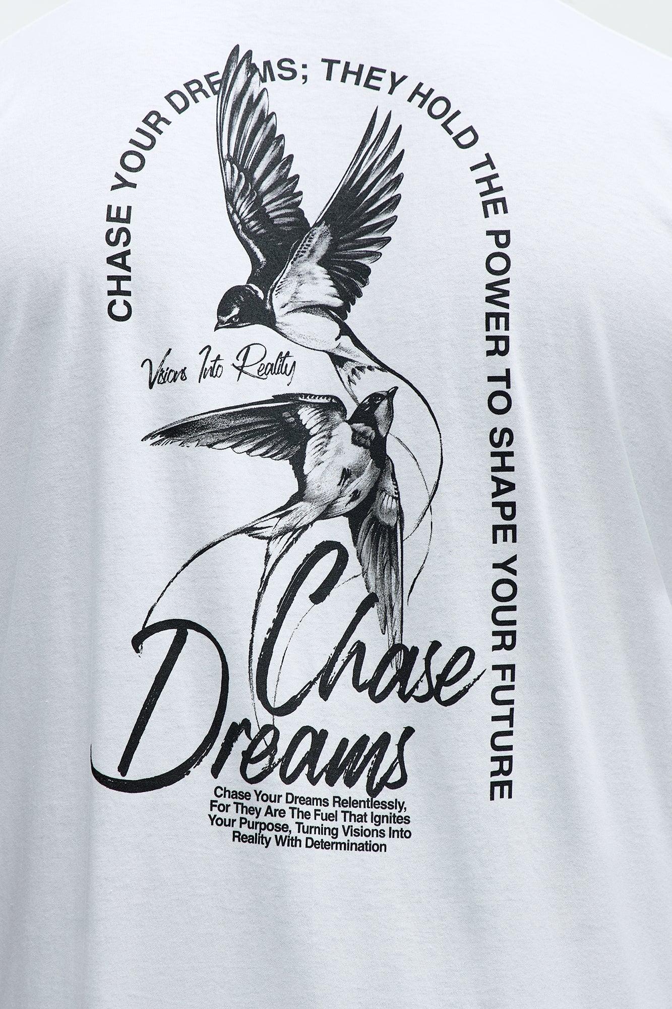 Chase Your Dream Short Sleeve Tee - White Male Product Image