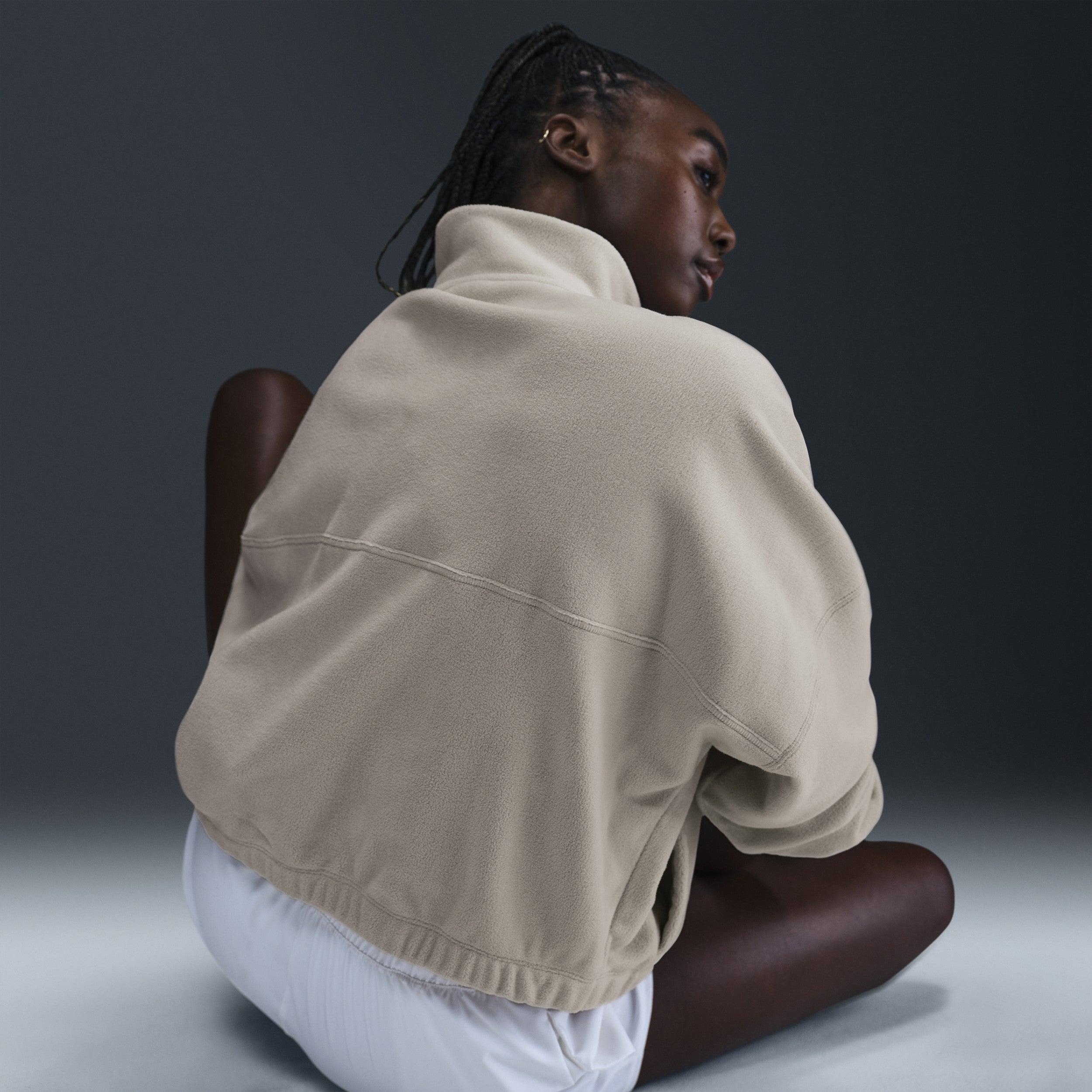 Nike Womens One Therma-FIT Oversized 1/2-Zip Fleece Top | FV7955-104 Product Image