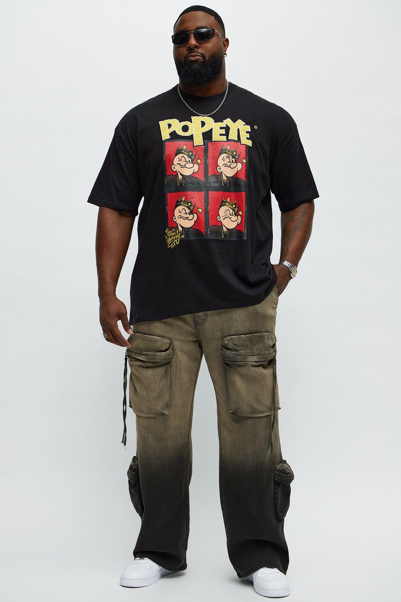 Popeye The King Short Sleeve Tee - Black Male Product Image