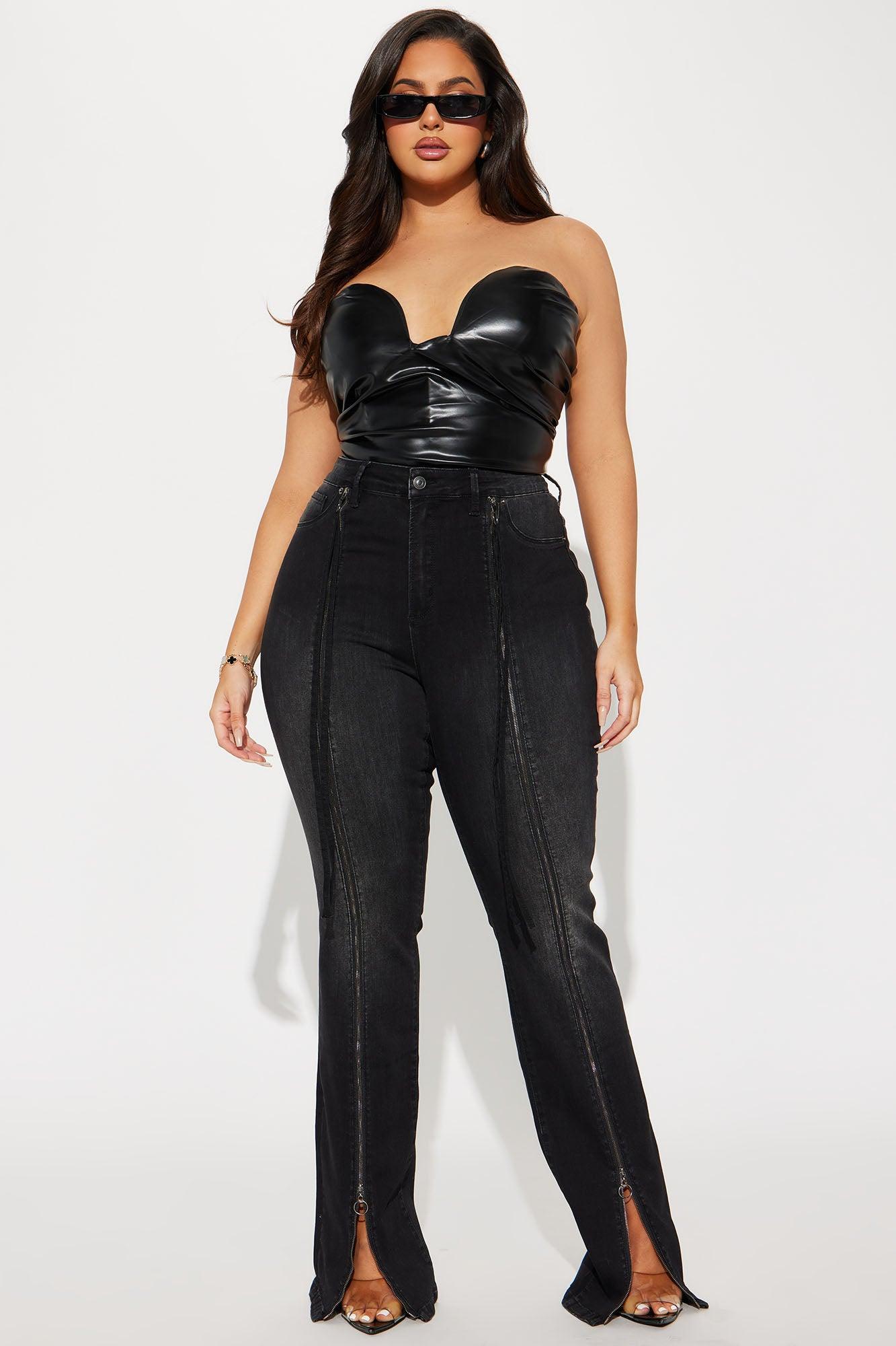 Tall Not So Basic Stretch Zipper  Bootcut Jeans - Black Product Image