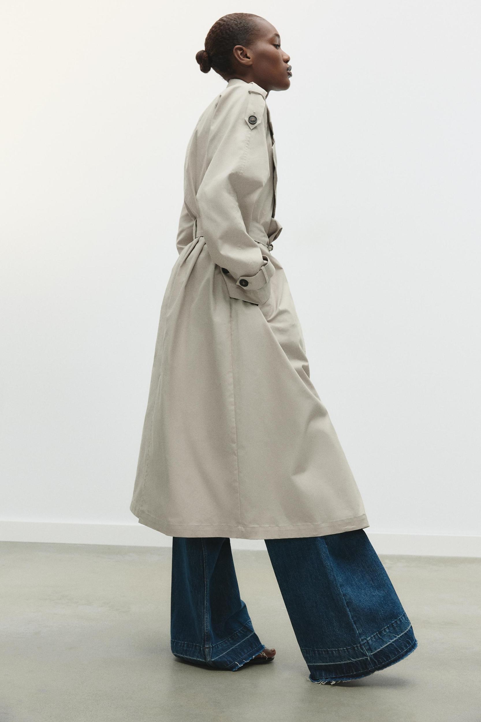 BELTED DOUBLE-BREASTED TRENCH COAT Product Image