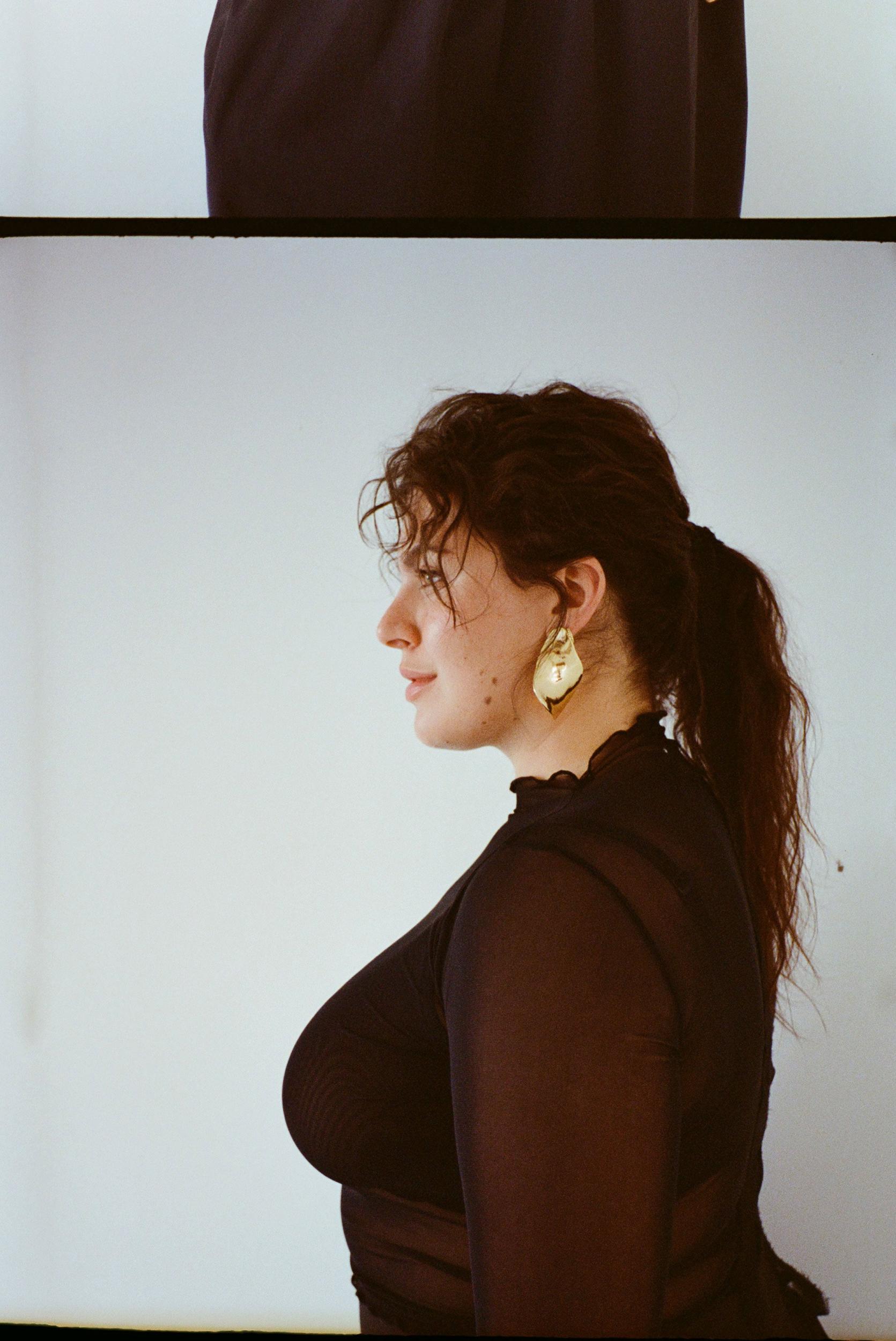 Long Sleeve Maya Tee - Black Product Image