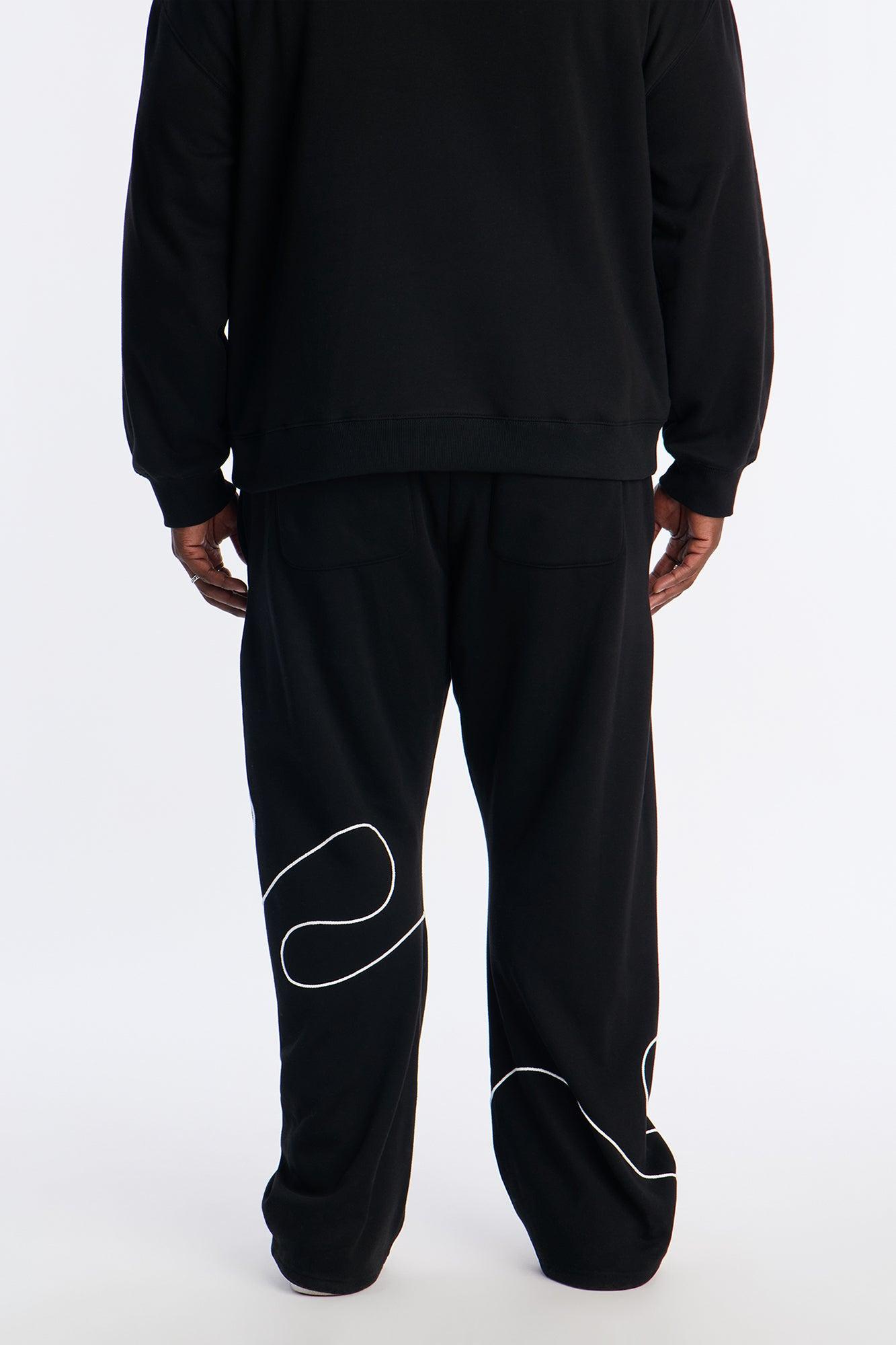 Lasso Slim Flare Sweatpants - Black Product Image
