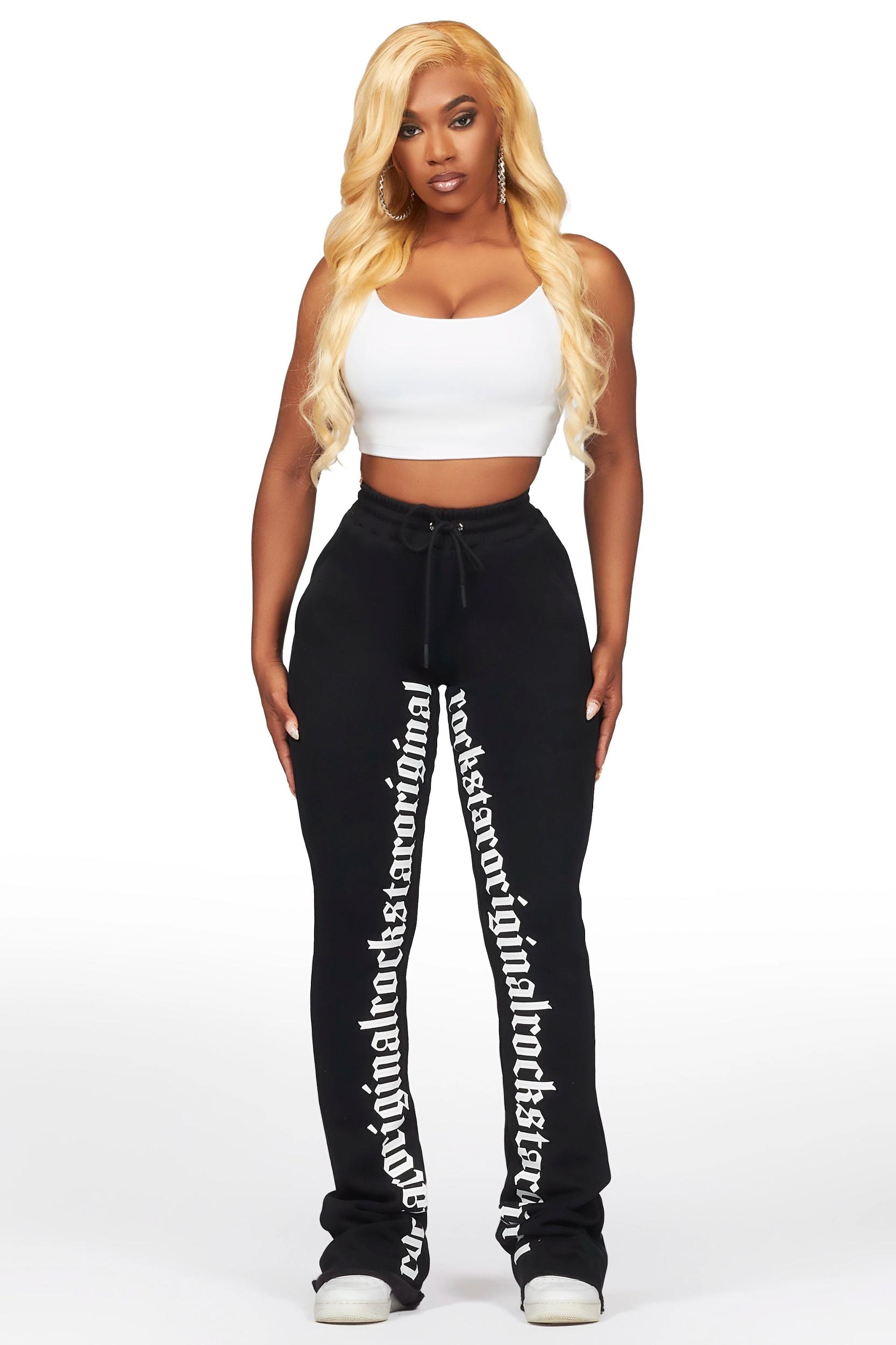 Blakely Black Super Stacked Pant Female Product Image