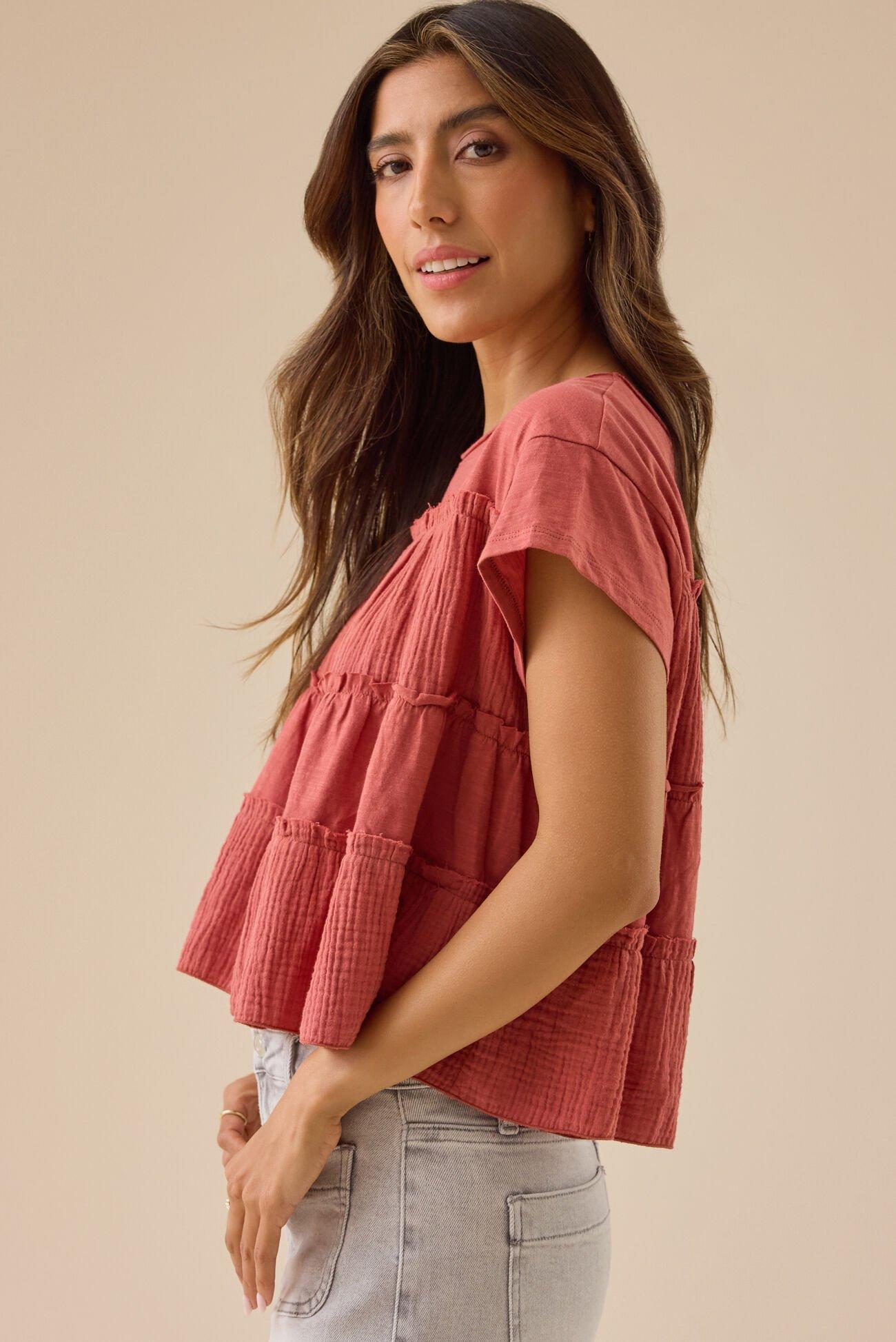 Rebecca Tiered Babydoll Top Product Image