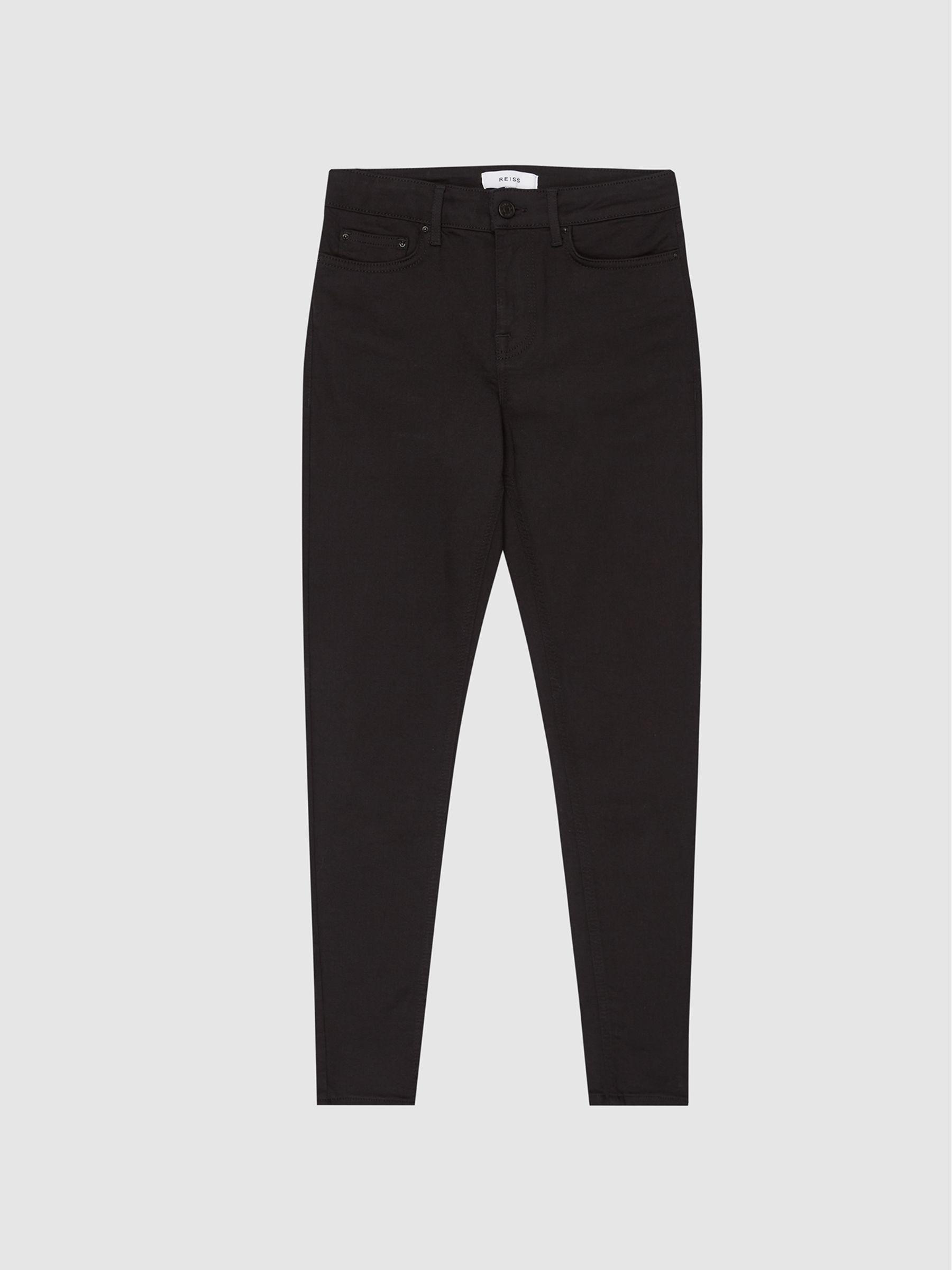 Mid Rise Skinny Jeans in Black Product Image