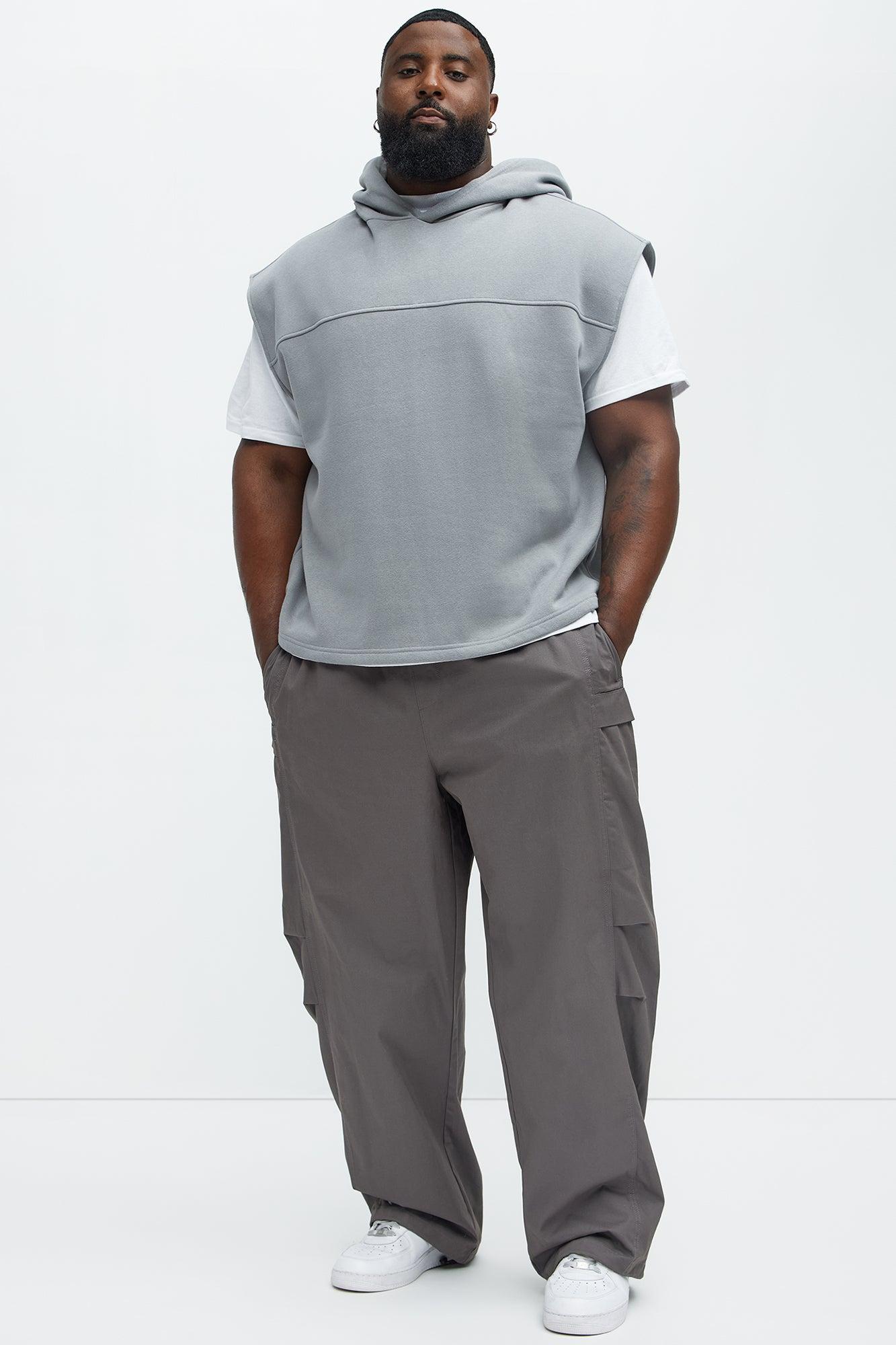 Tyson Lets Go Sleeveless Hoodie - Grey Product Image