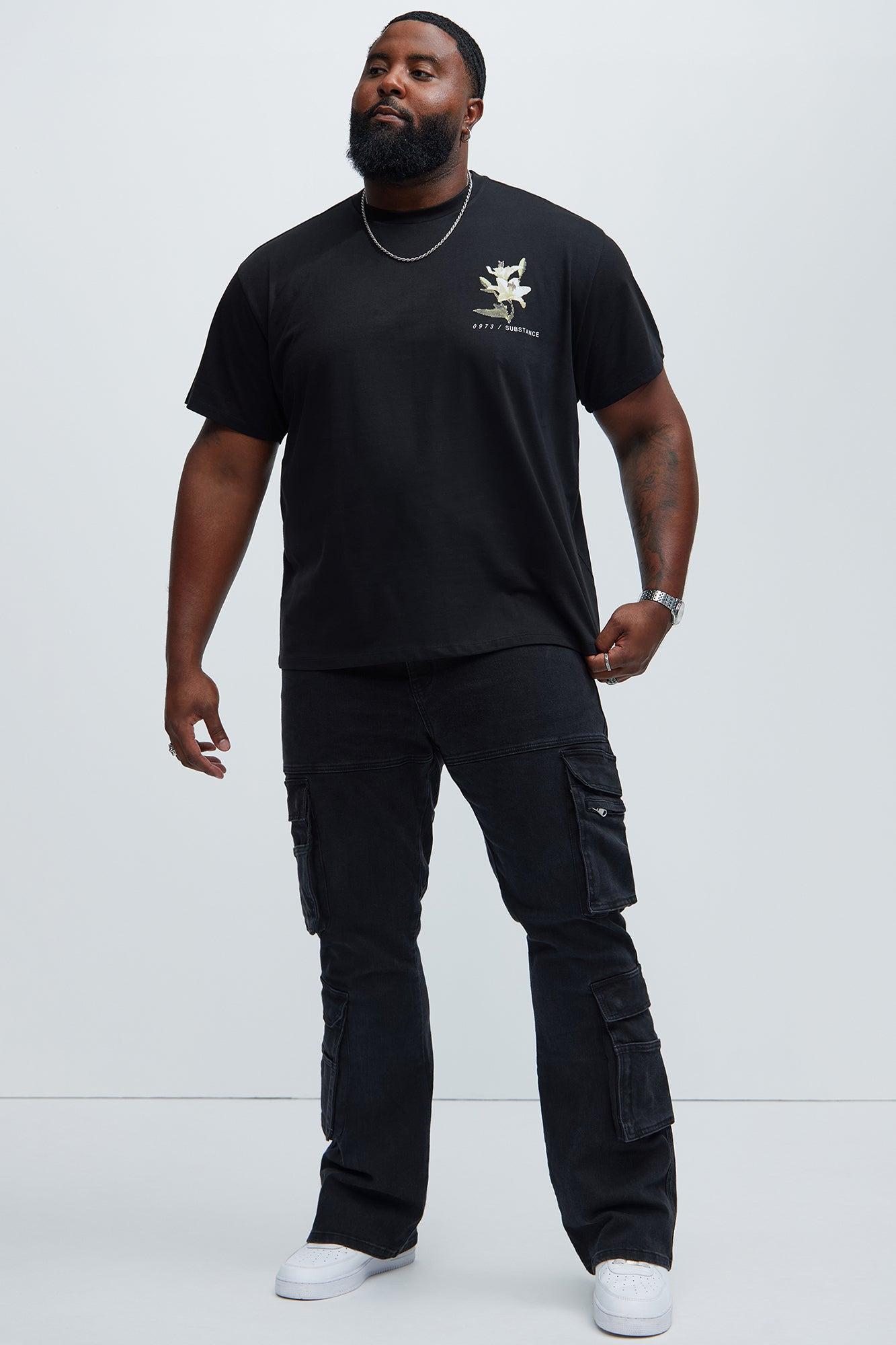 Floral Substance Short Sleeve Tee - Black Product Image