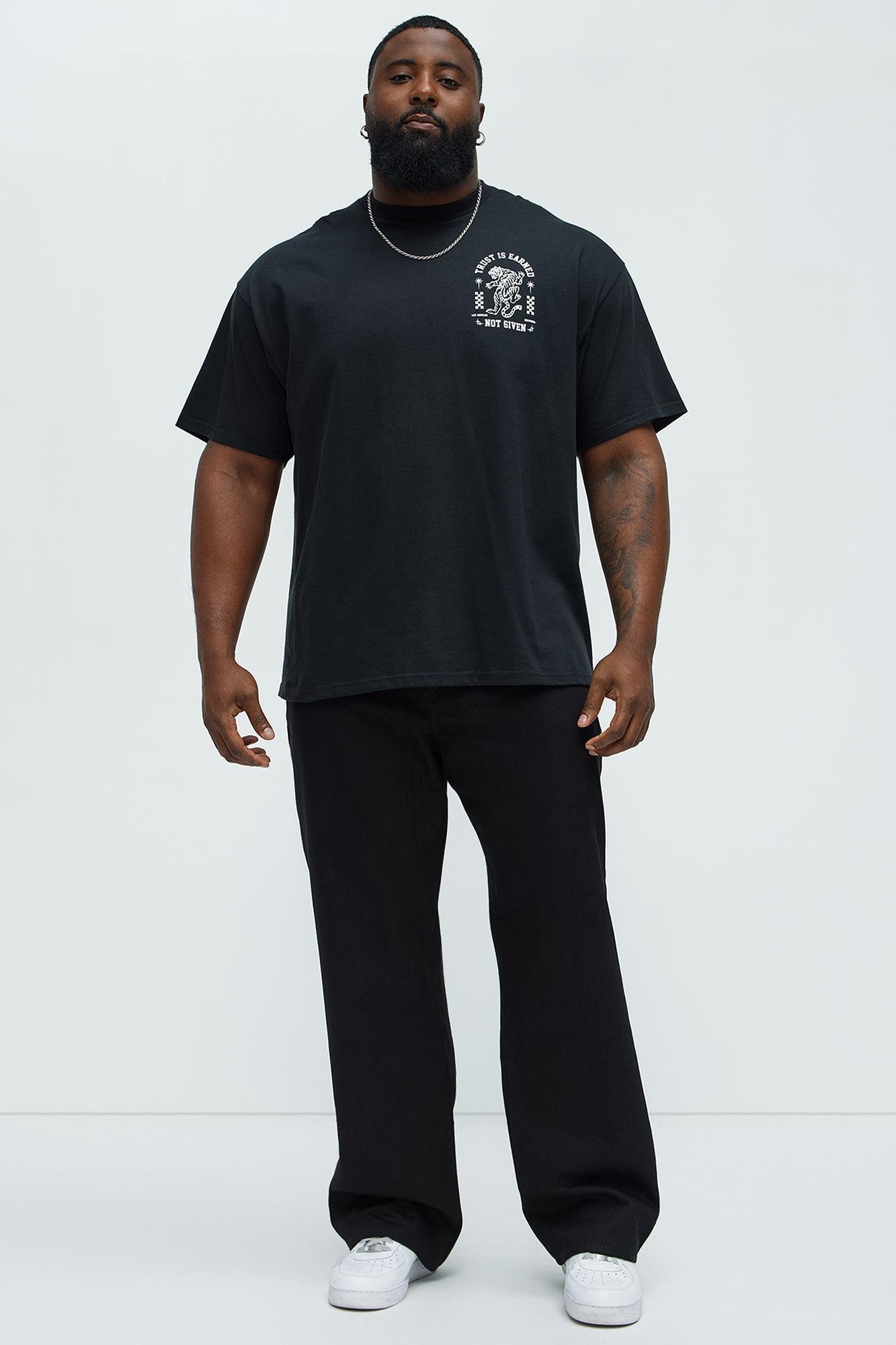 Trust Is Earned Short Sleeve Crew Neck T shirt - Black Product Image
