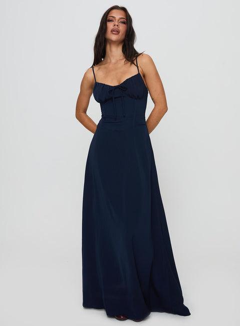 Eleanora Maxi Dress Navy Product Image