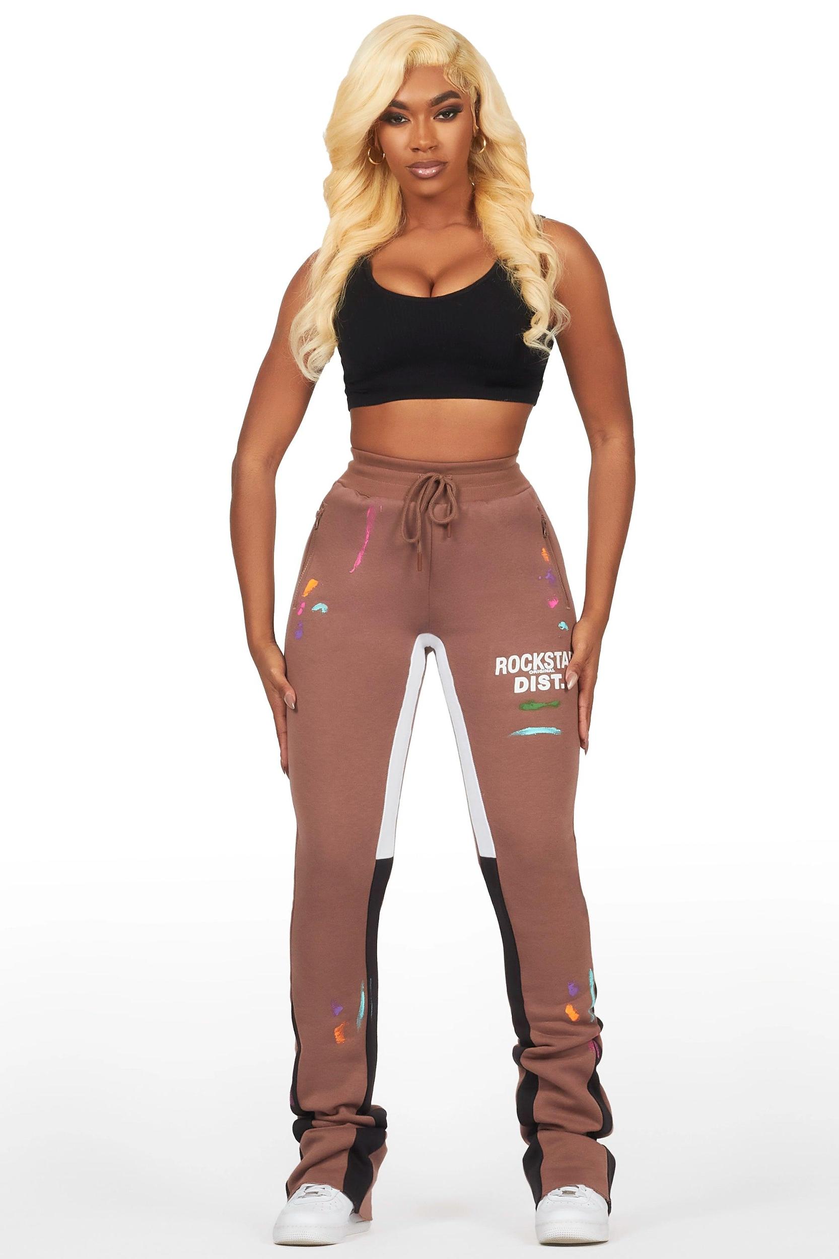 Karenthia Mocha Stacked Flare Pant Female Product Image