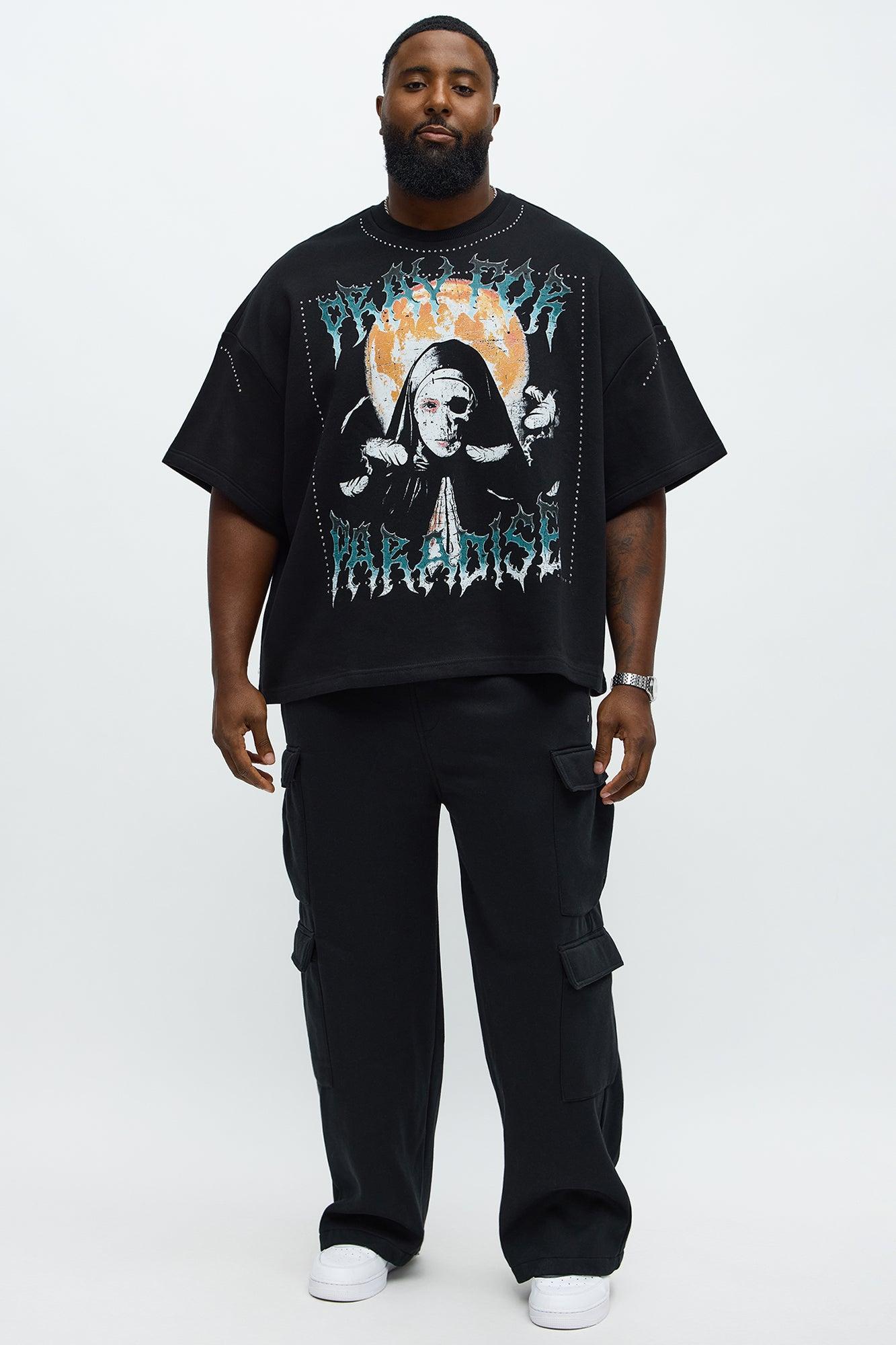Tyson Pray Oversized Short Sleeve Tee - Black Male Product Image