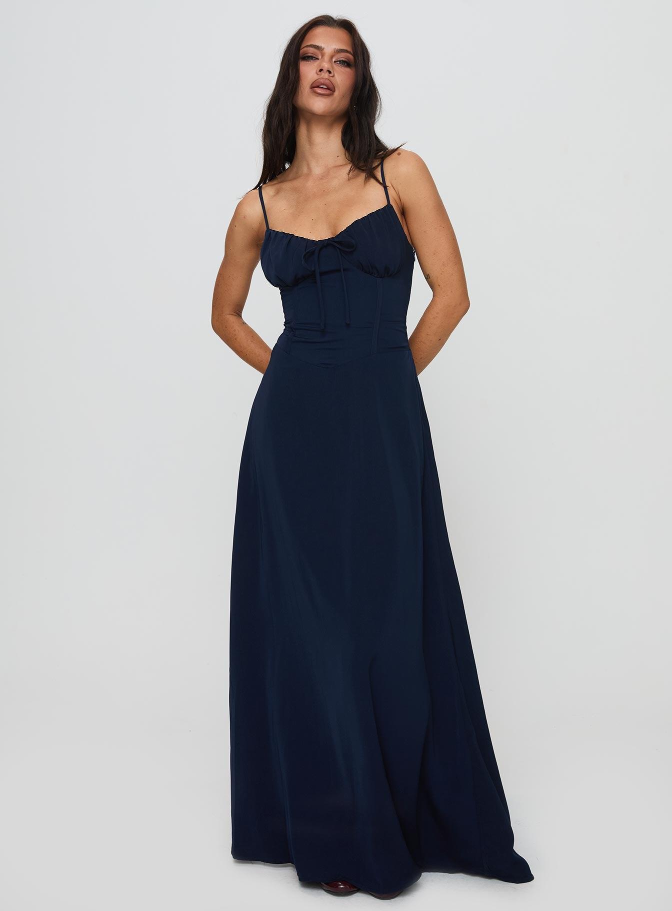 Eleanora Maxi Dress Navy Product Image