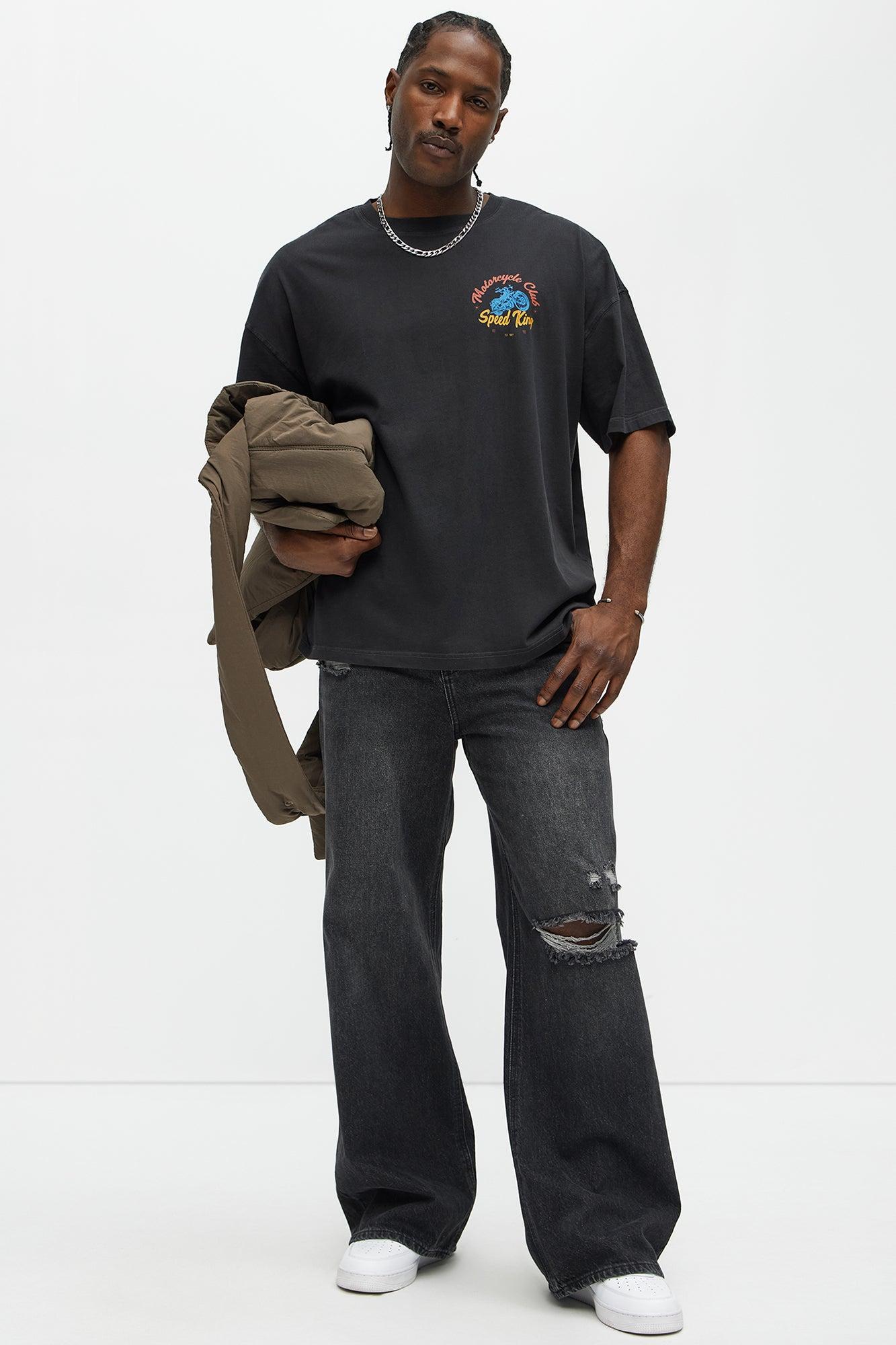 Motorcycle Club Speed King Oversized Short Sleeve Tee - Black Product Image