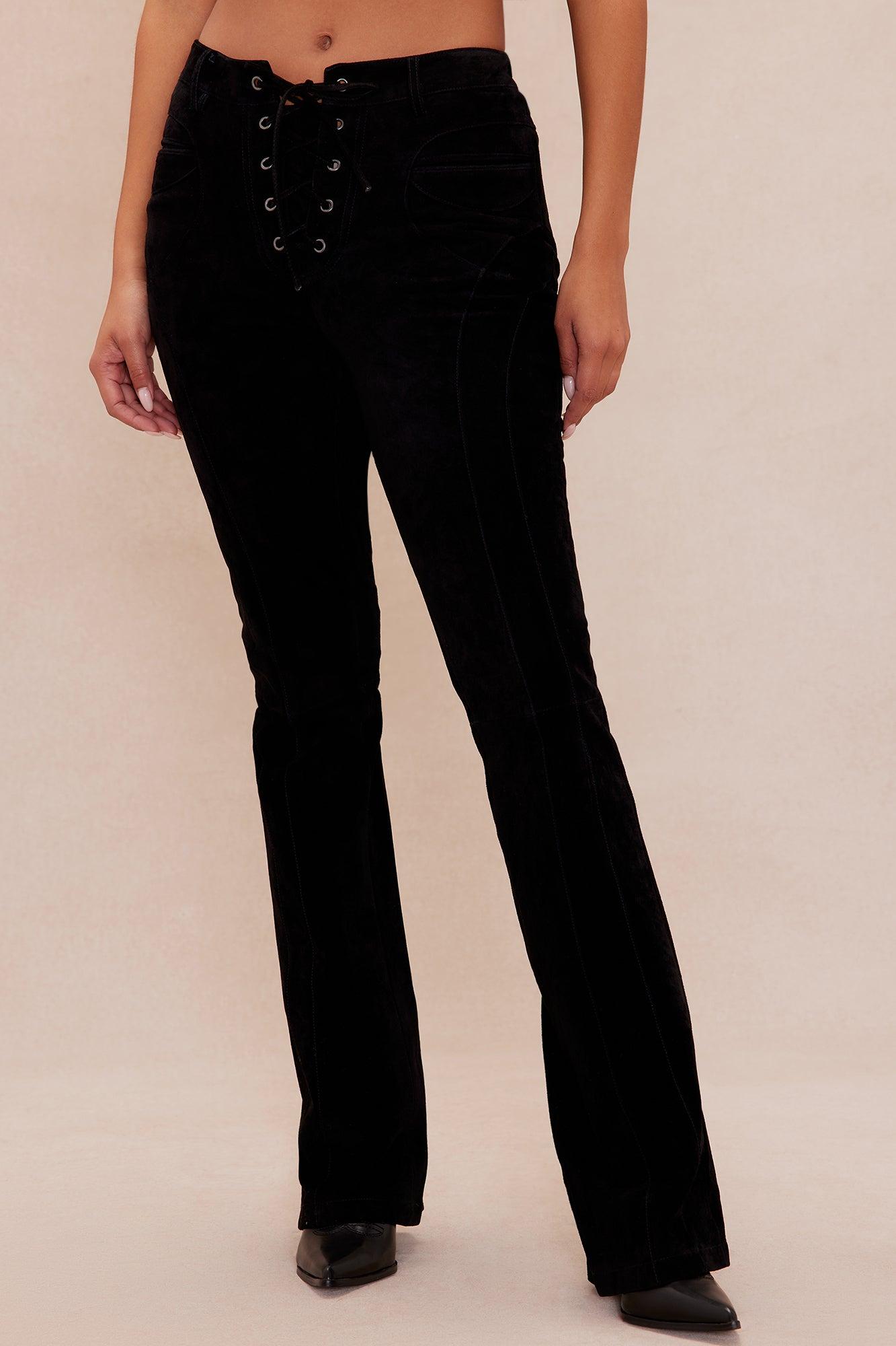 Suede Nashville Pant - Black Product Image