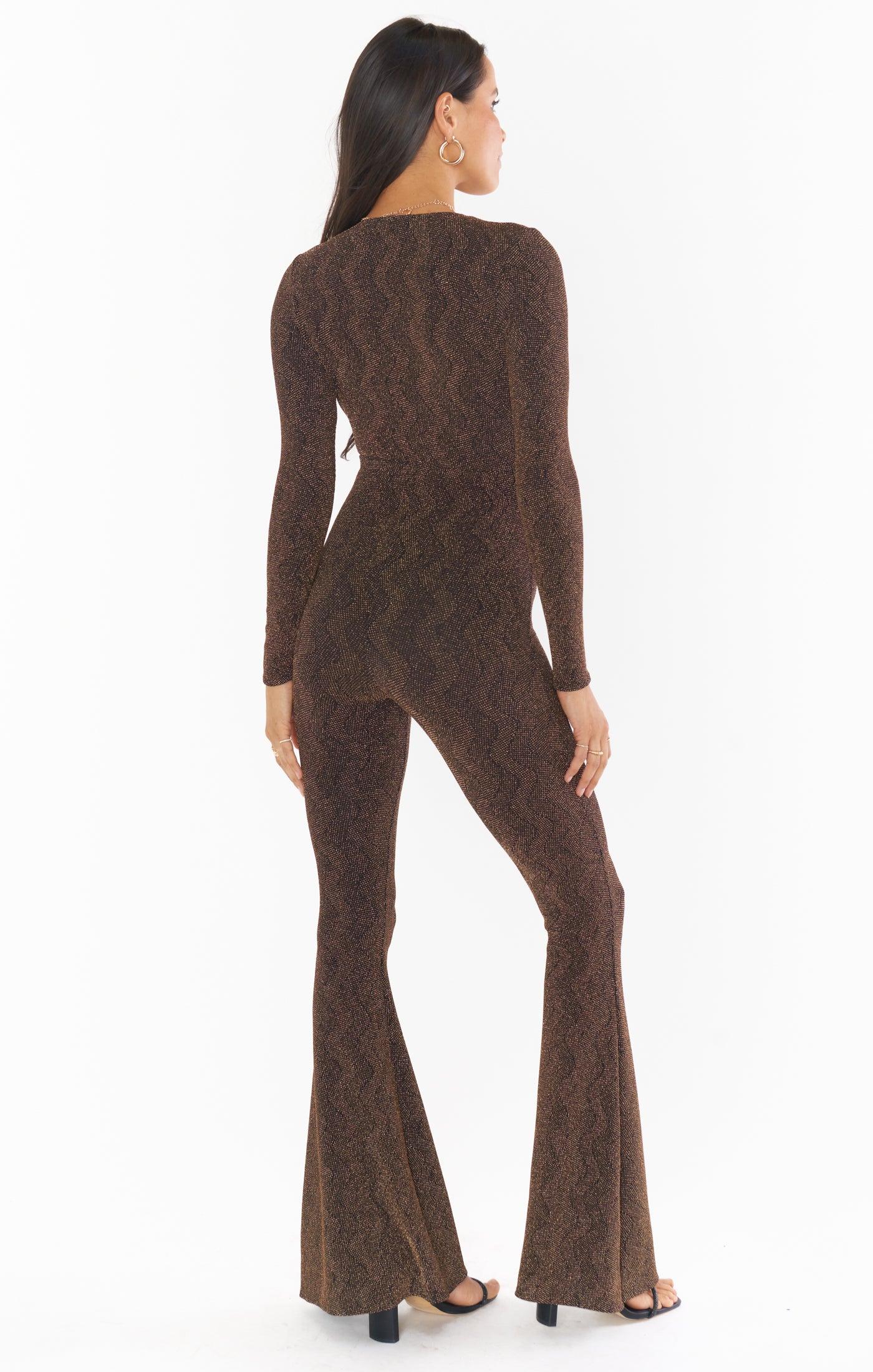 Martina Wrap Jumpsuit ~ Squiggle Sparkle Knit Product Image