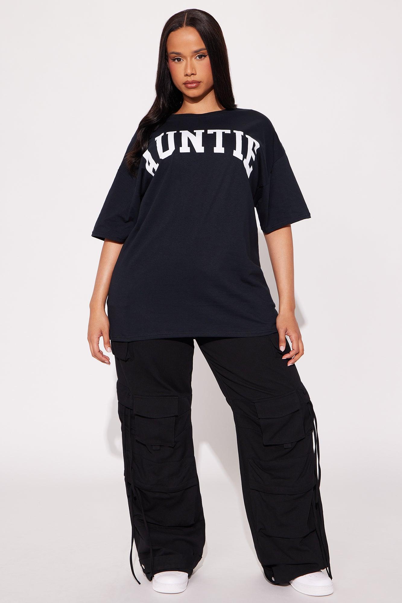 Auntie Club Oversized Tee - Black Product Image