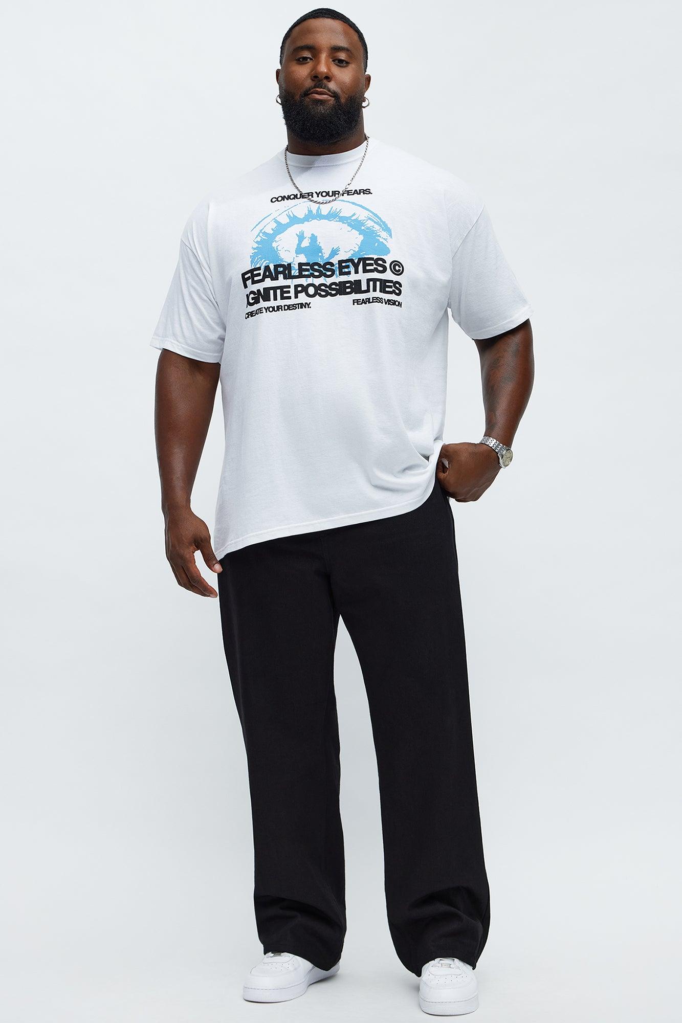 Fearless Eyes Short Sleeve Tee - White Male Product Image