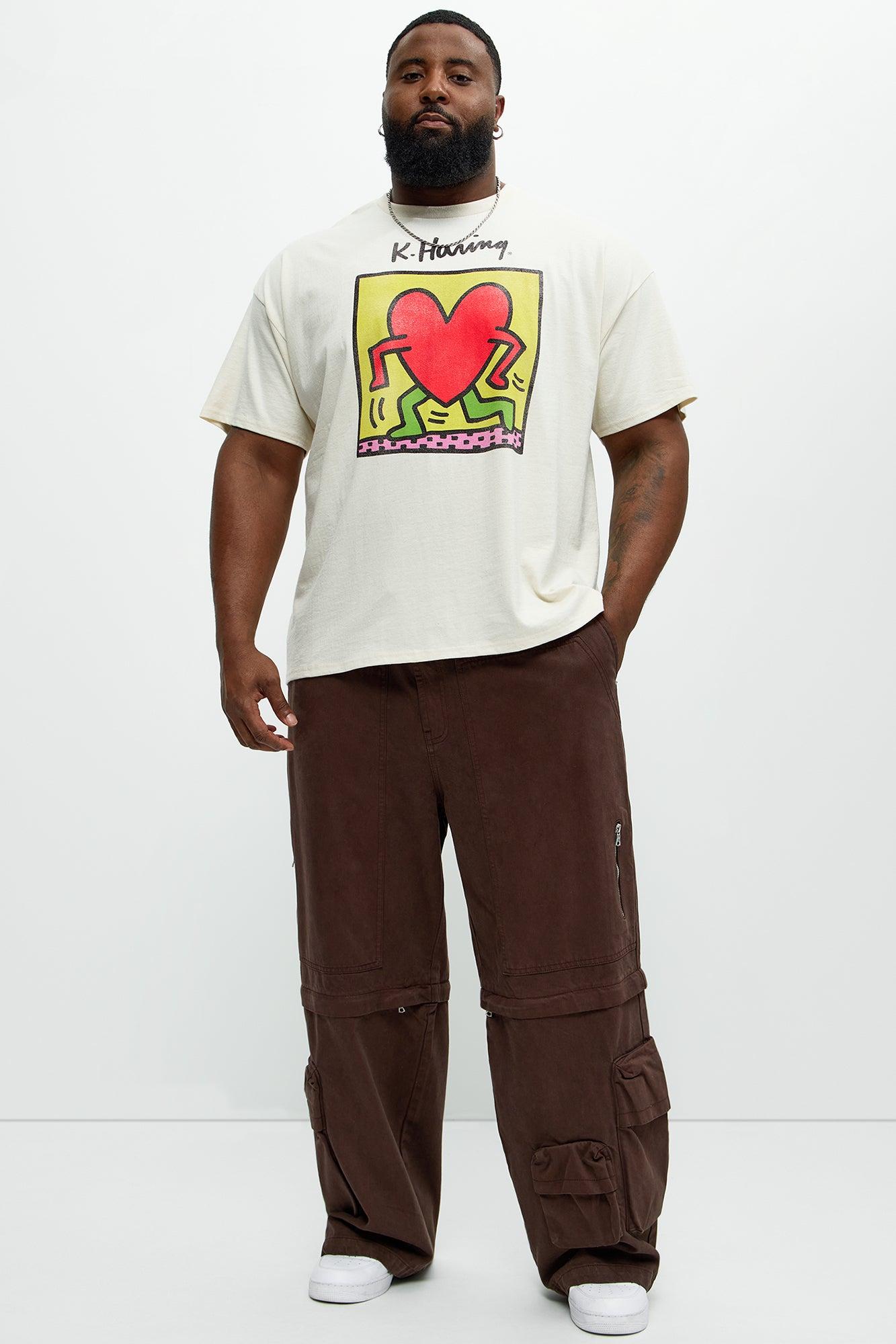 Keith Haring Running Heart Short Sleeve Tee - Natural Product Image