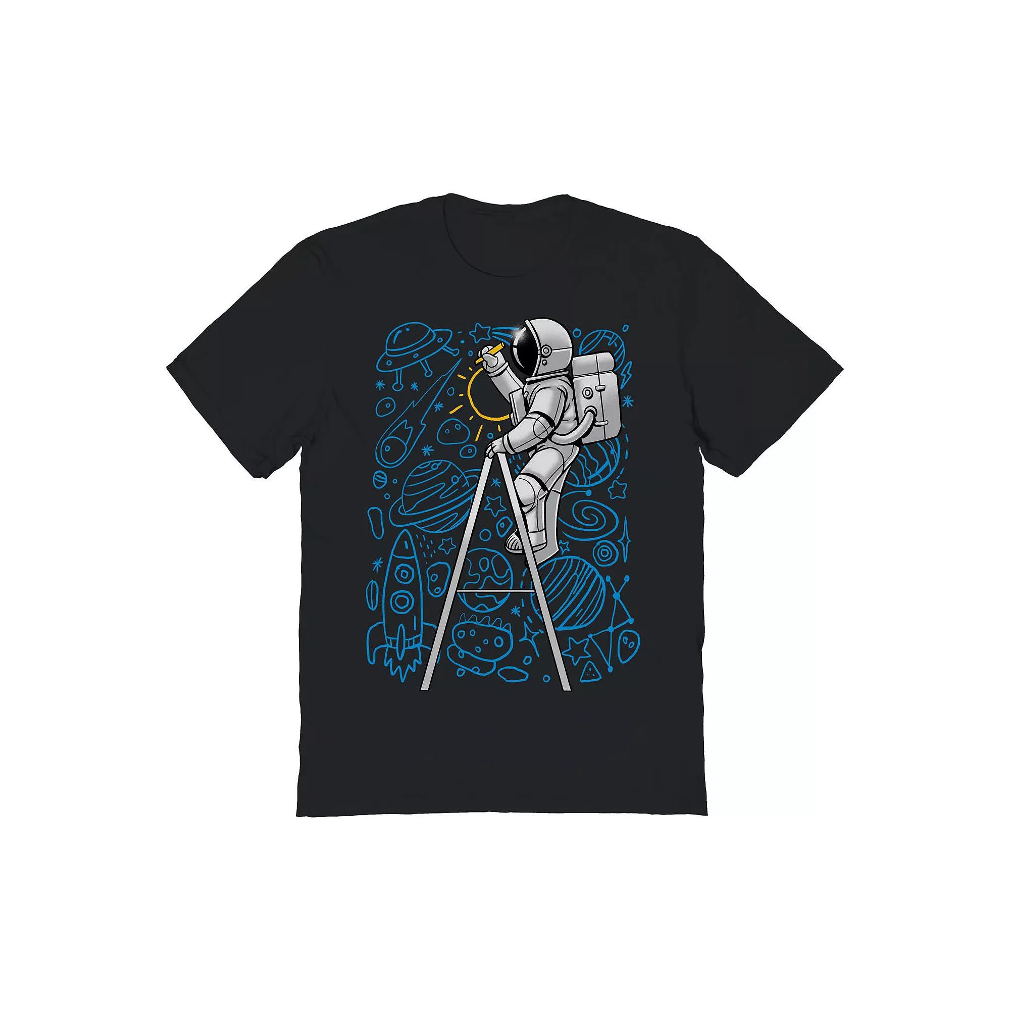 Men's COLAB89 by Threadless Space Doodle Graphic Tee, Size: XXL, Black Product Image