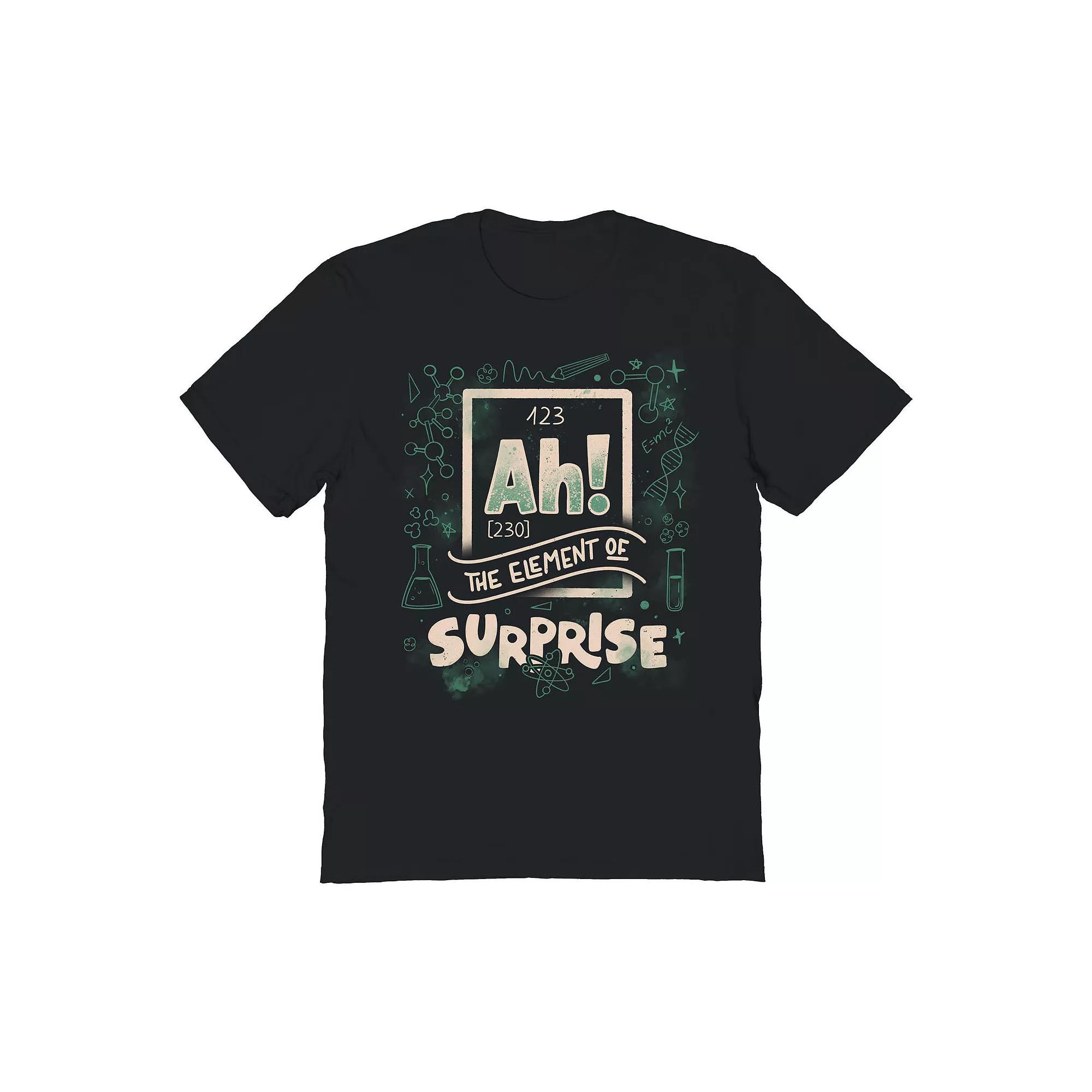 Men's COLAB89 by Threadless Ah The Element Of The Surprise Graphic Tee, Size: Large, Black Product Image