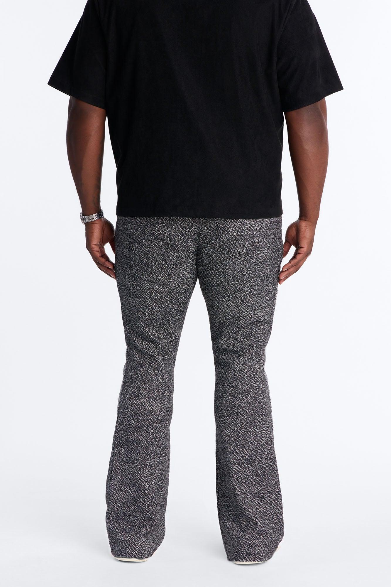 Stacked Slim Flare Tapestry Jean - Grey Male Product Image