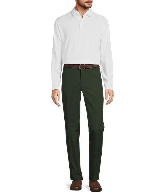 Roundtree & Yorke Performance Ethan Slim Fit Flat Front Chino Pants Product Image