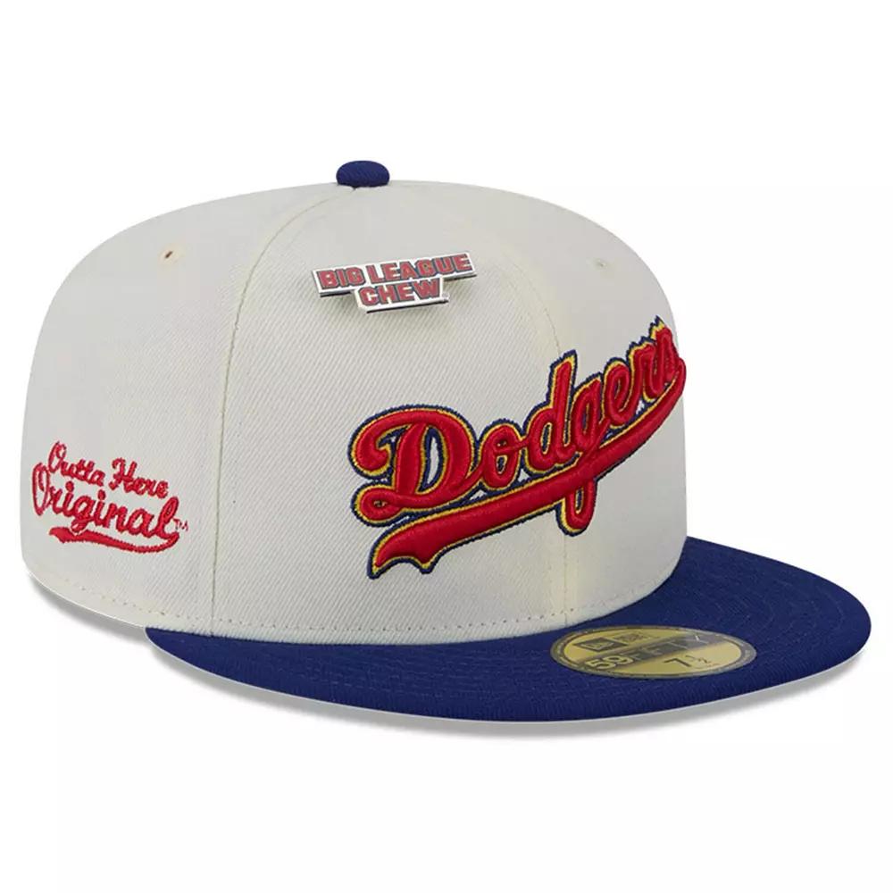 Men's New Era White Los Angeles Dodgers Big League Chew Original 59FIFTY Fitted Hat,  Product Image